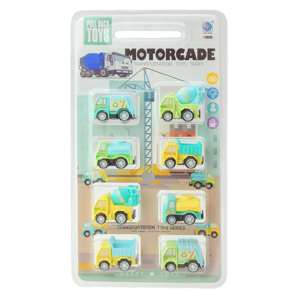 

Набір машинок Shantou Jinxing Motorcade Transportation toys 8 штук (278-37)