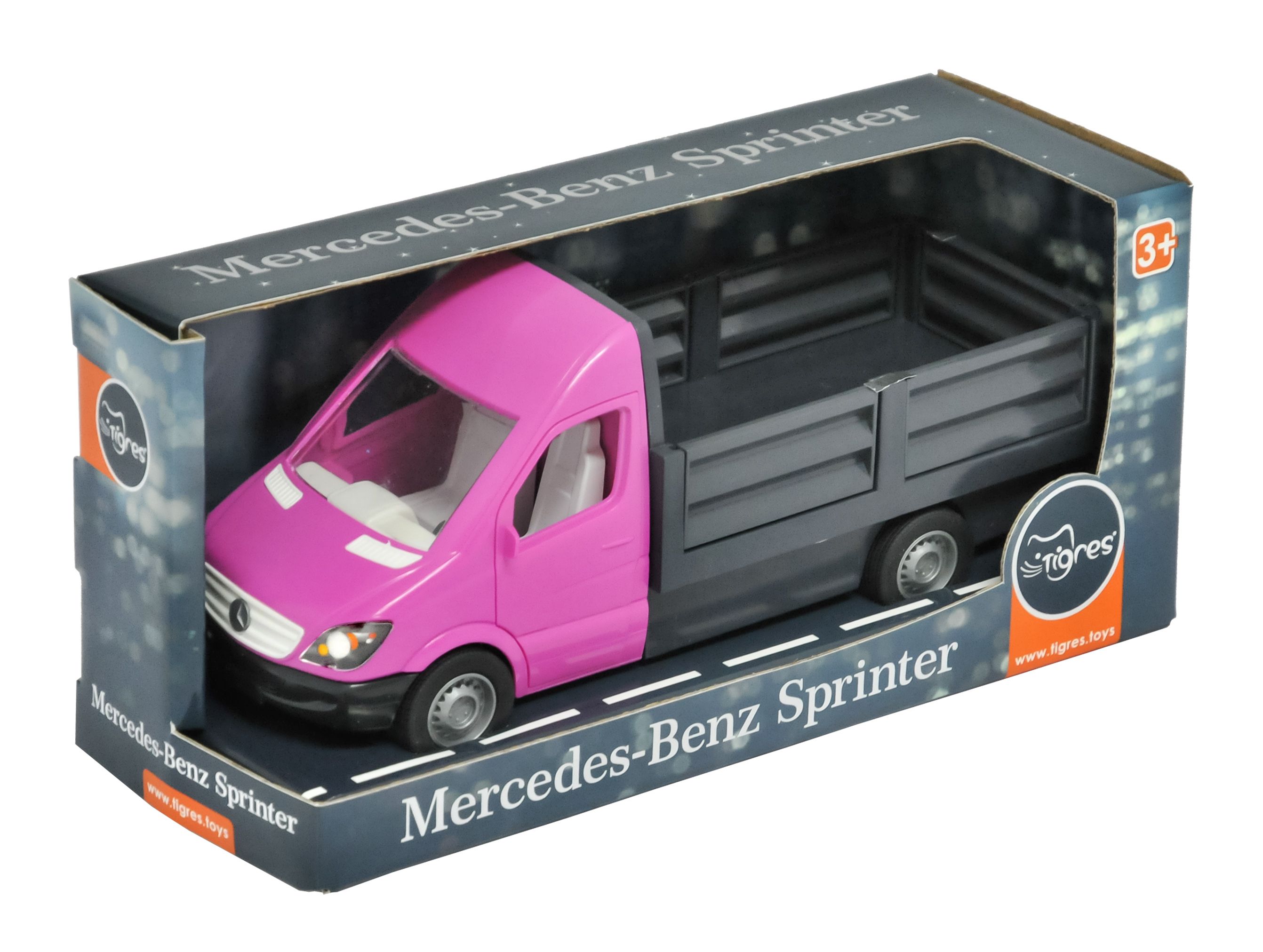 

Автомобиль Tigres Mercedes-Benz Sprinter бортовой розовый (39674)
