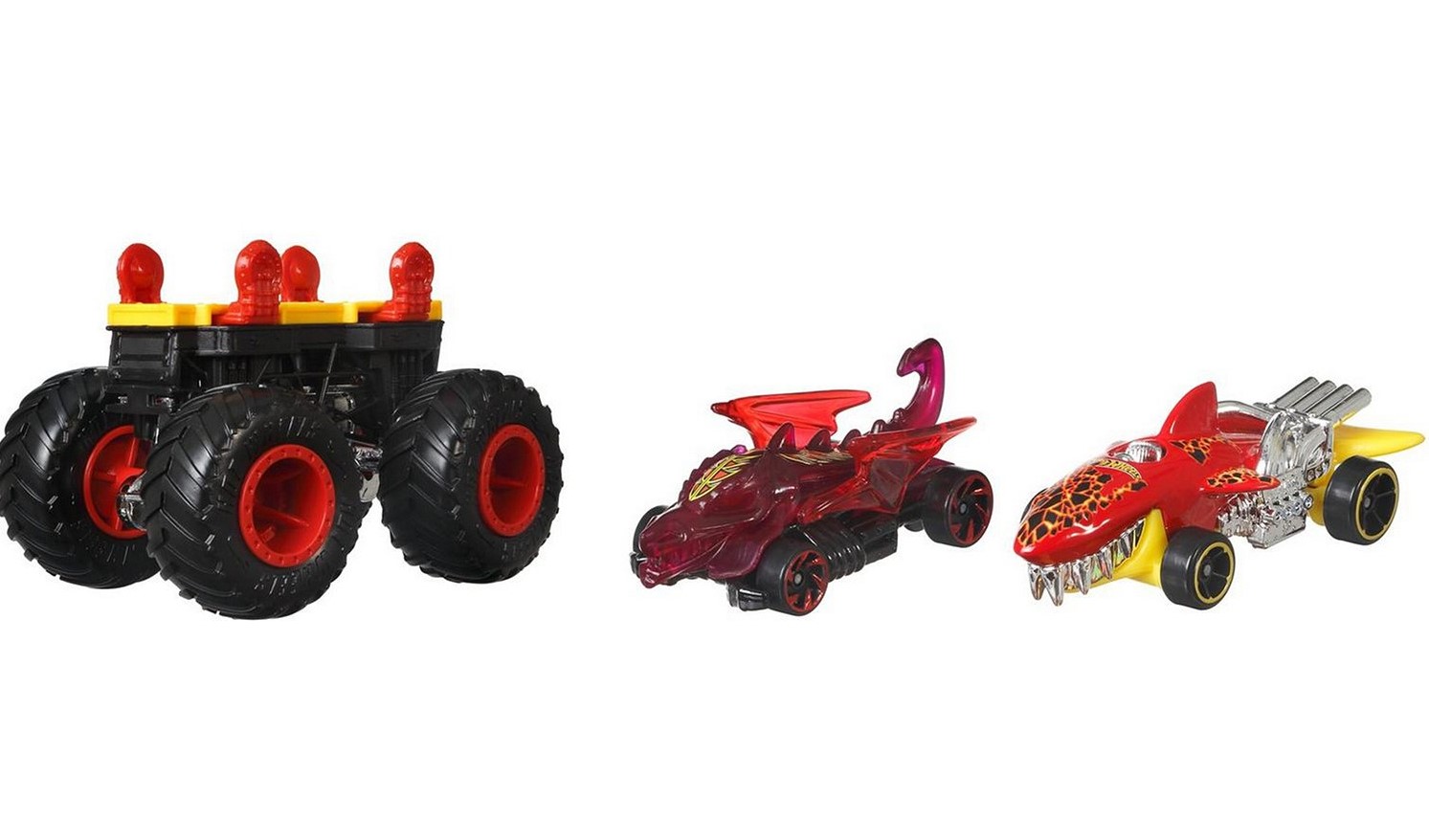 

Ігровий набір Hot Wheels Monster Trucks Творець монстрів дракон та акула (GWW13/GWW18)