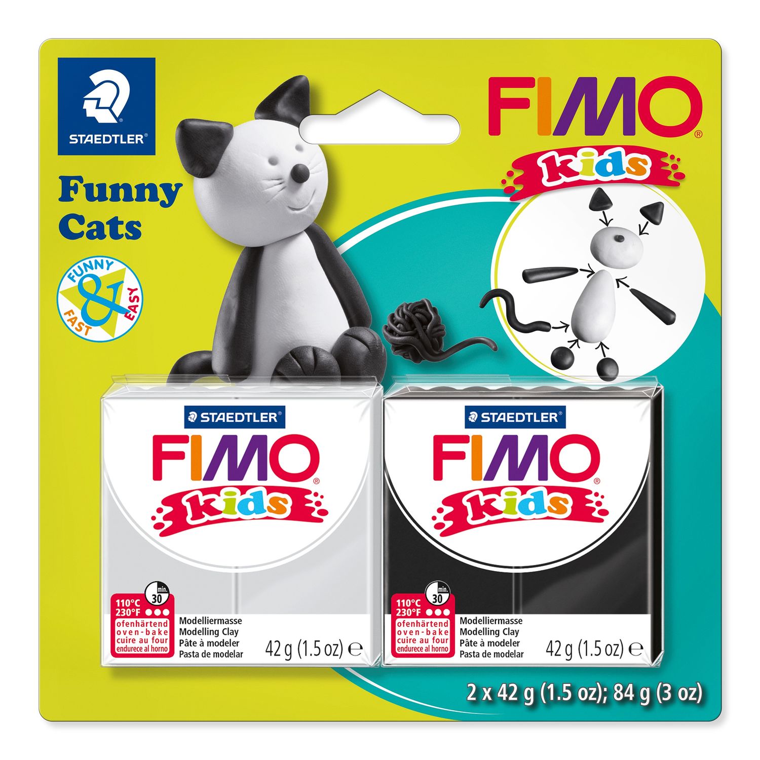 

Набір пластики Fimo Kids Кумедний котик (803510)