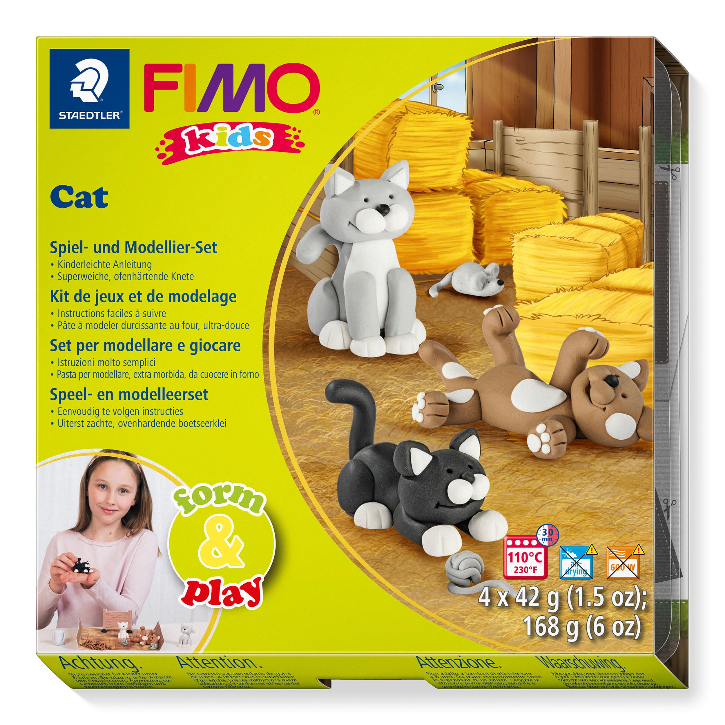 

Набір пластики Fimo kids Котики (8034 16)