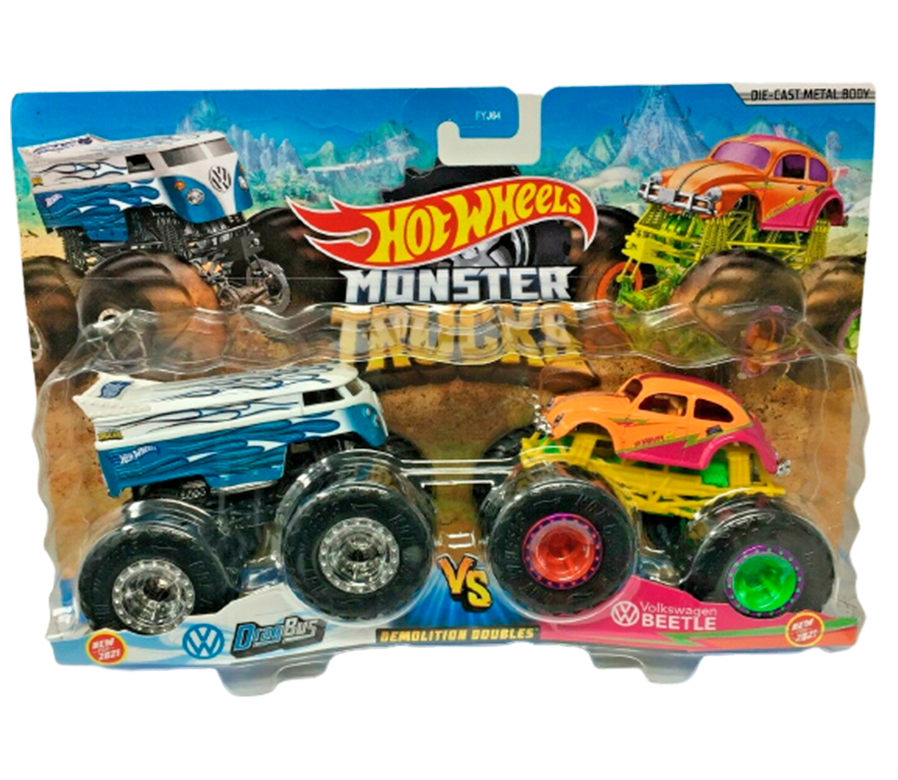 

Набір машинок Hot Wheels Monster trucks Драг бас та Фольксваген бітл (FYJ64/GTJ48)