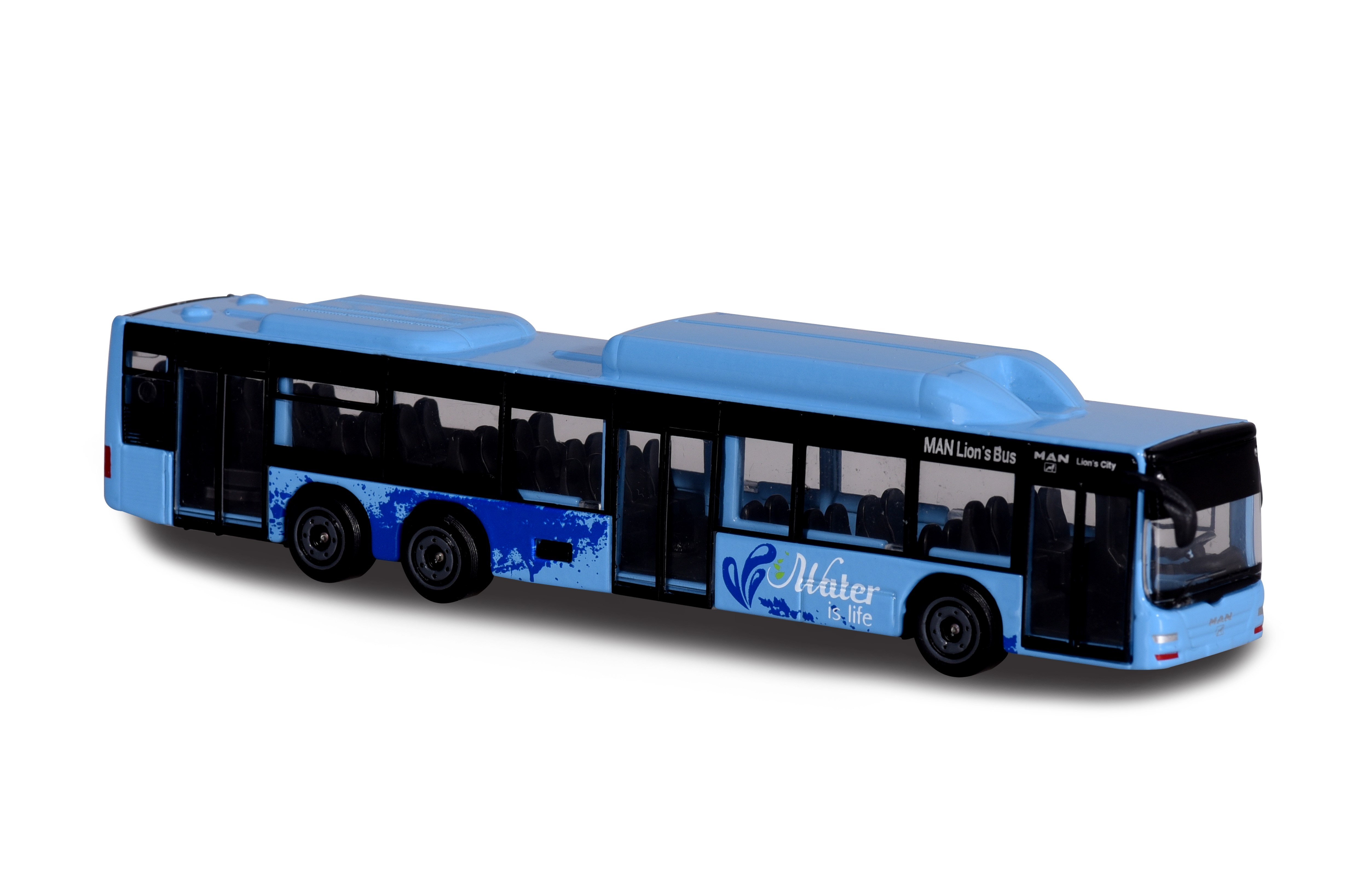 

Машинка Majorette МАН міський автобус блакитний (2053159-5)