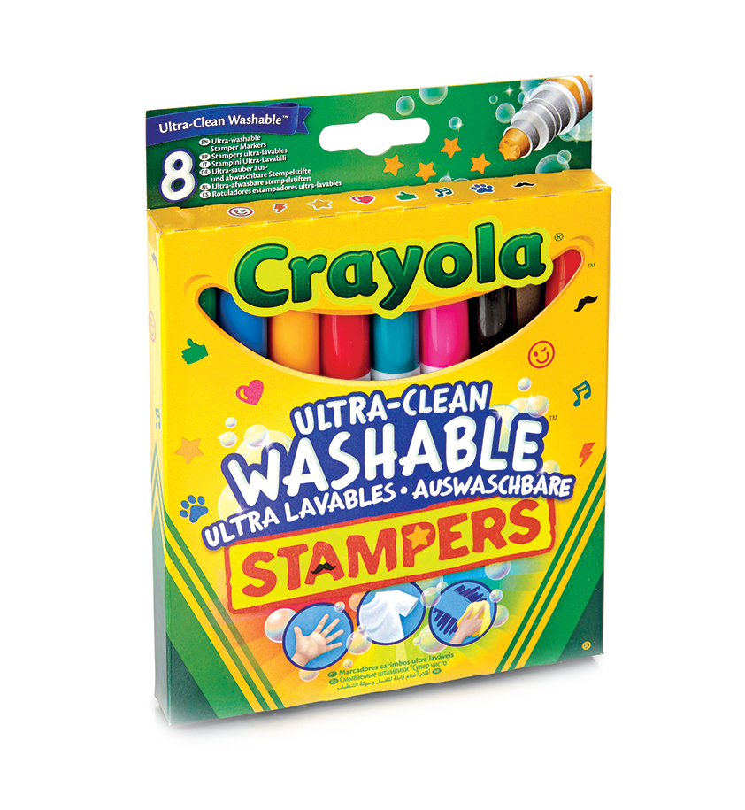 Акція на Набор фломастеров Crayola Ultra-clean washable со штампами 8 шт (256343.012) від Будинок іграшок