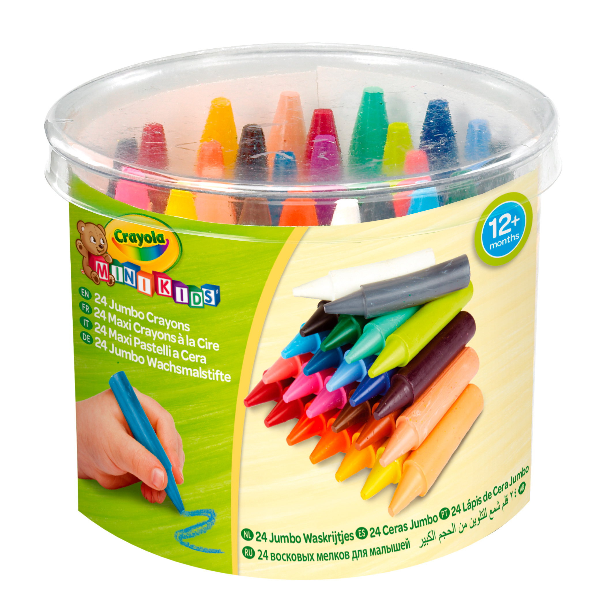 Акція на Набір воскової крейди Crayola Mini kids для малюків 24 шт (256243.112) від Будинок іграшок
