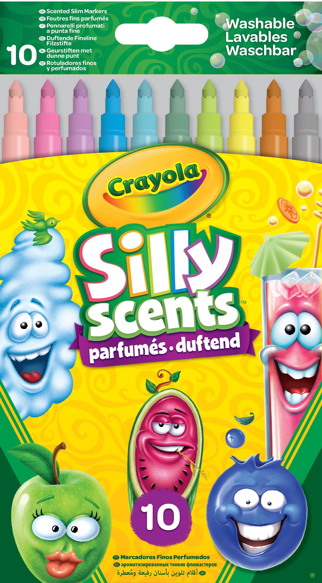 Акція на Набір фломастерів Crayola Silly Scents з ароматом 10 шт (256340.024) від Будинок іграшок