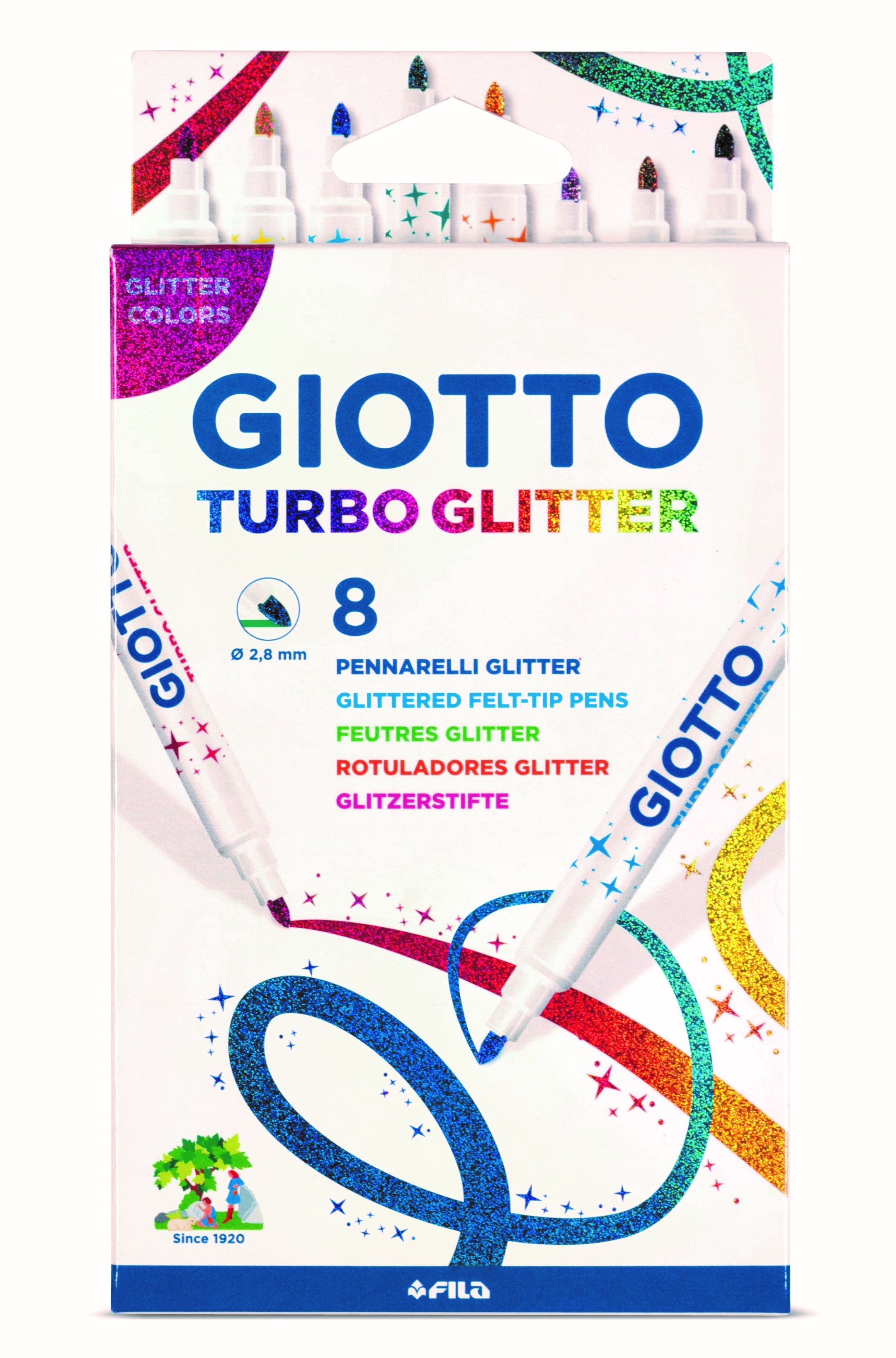 

Фломастери кольорові Giotto Turbo Glitter 8 шт (425800)