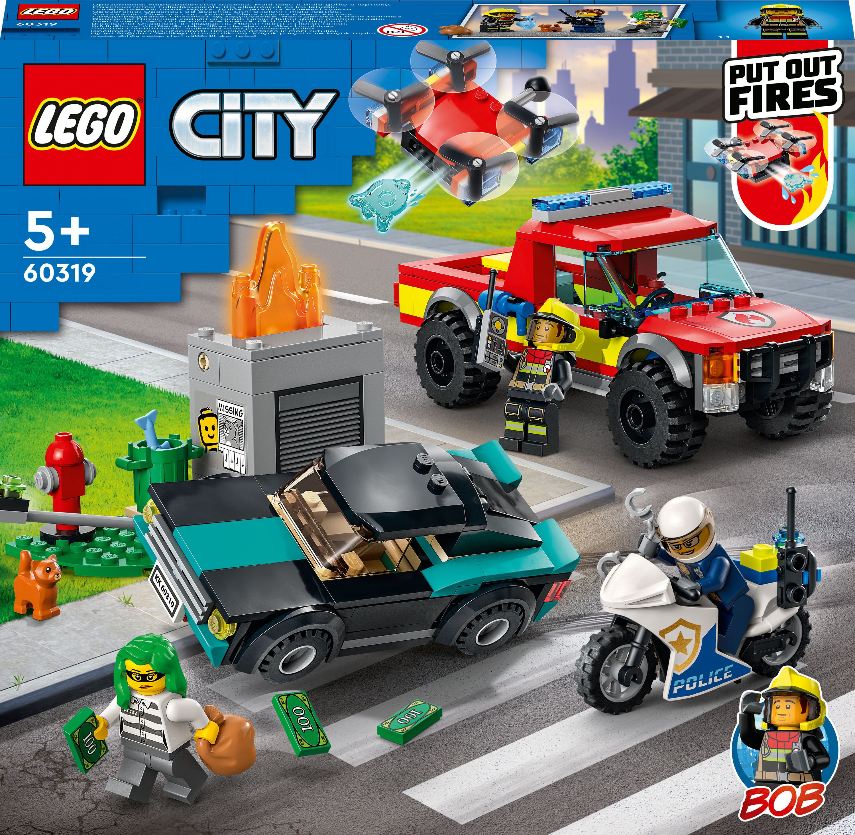

Конструктор LEGO City Пожежна рятувальна служба і поліцейське переслідування (60319)