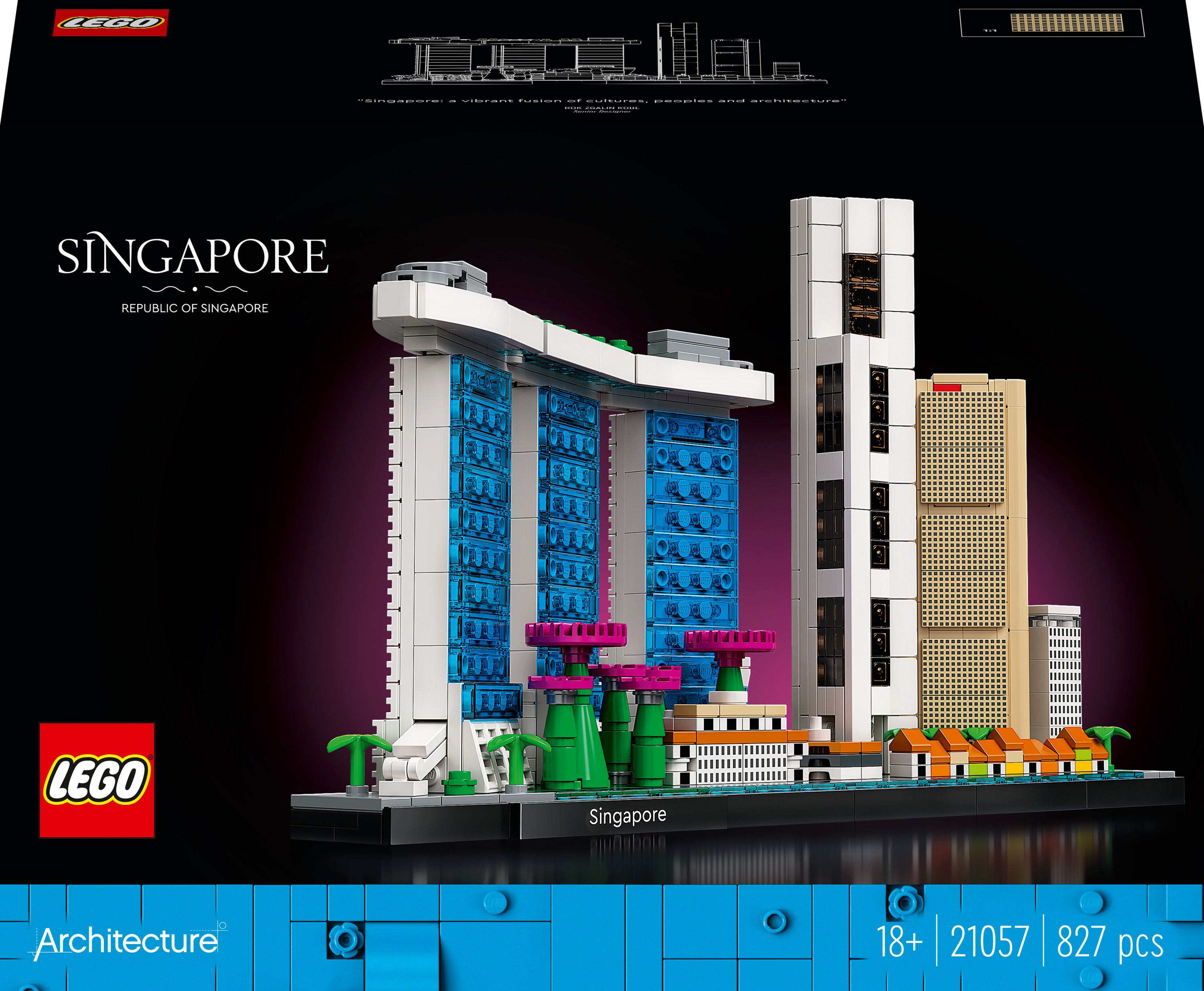 Акция на Конструктор LEGO Architecture Сінгапур (21057) от Будинок іграшок
