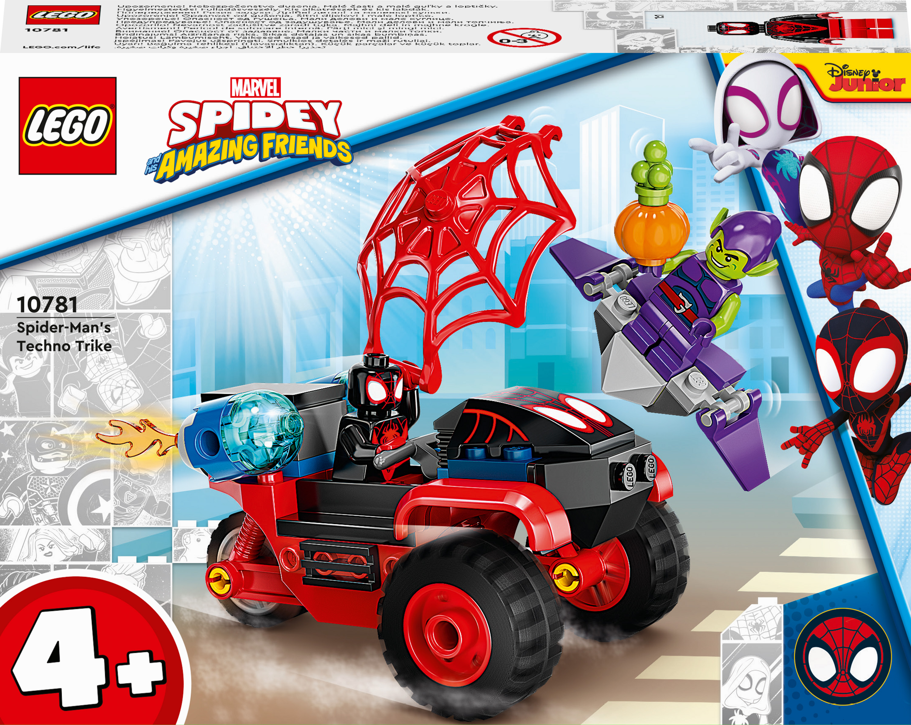

Конструктор LEGO Marvel Паук и его замечательные друзья Майлз Моралез: технотрайк Человека-Паука (10781)