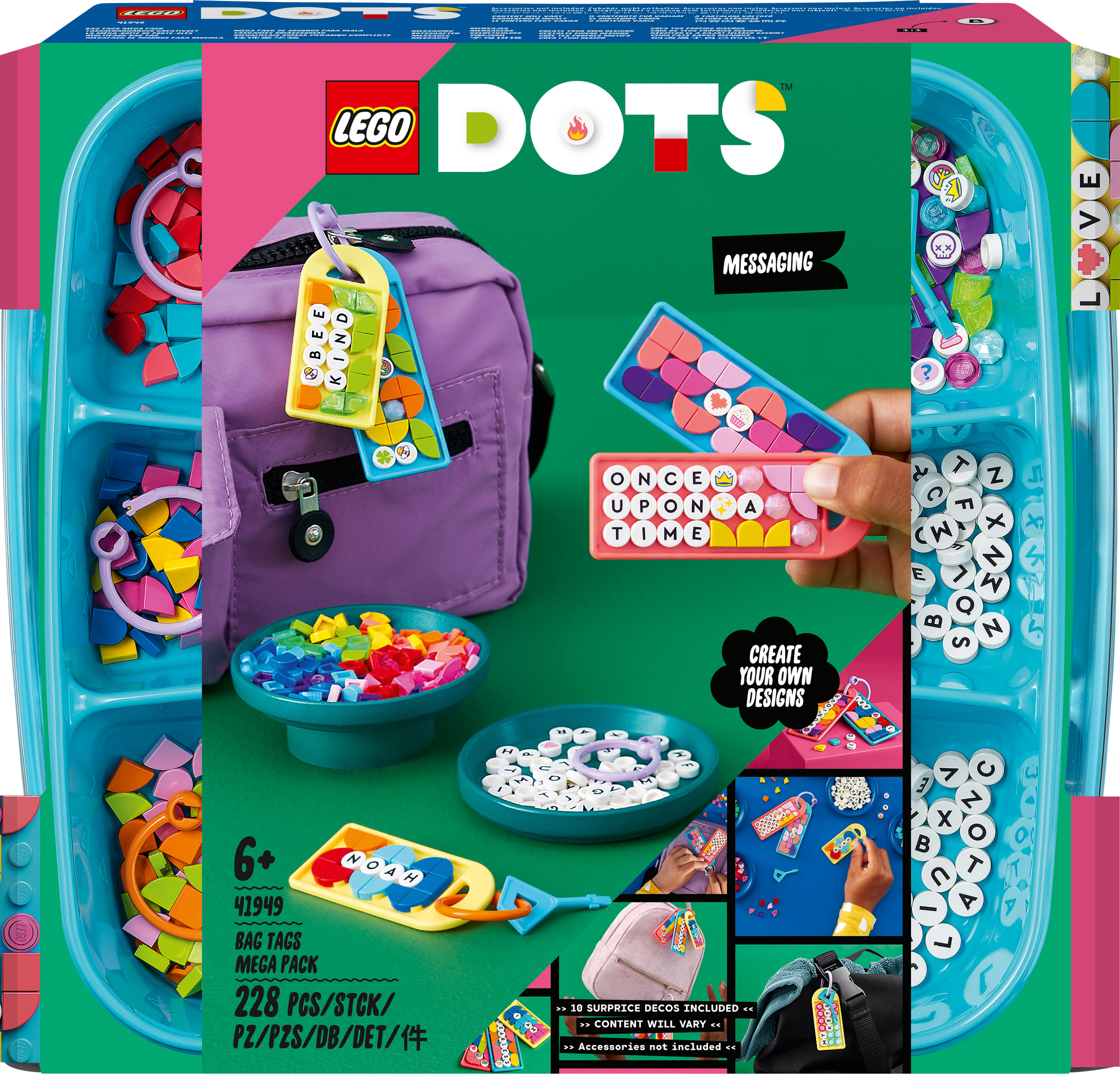 

Конструктор LEGO DOTS Мегапак брелков: сообщения (41949)