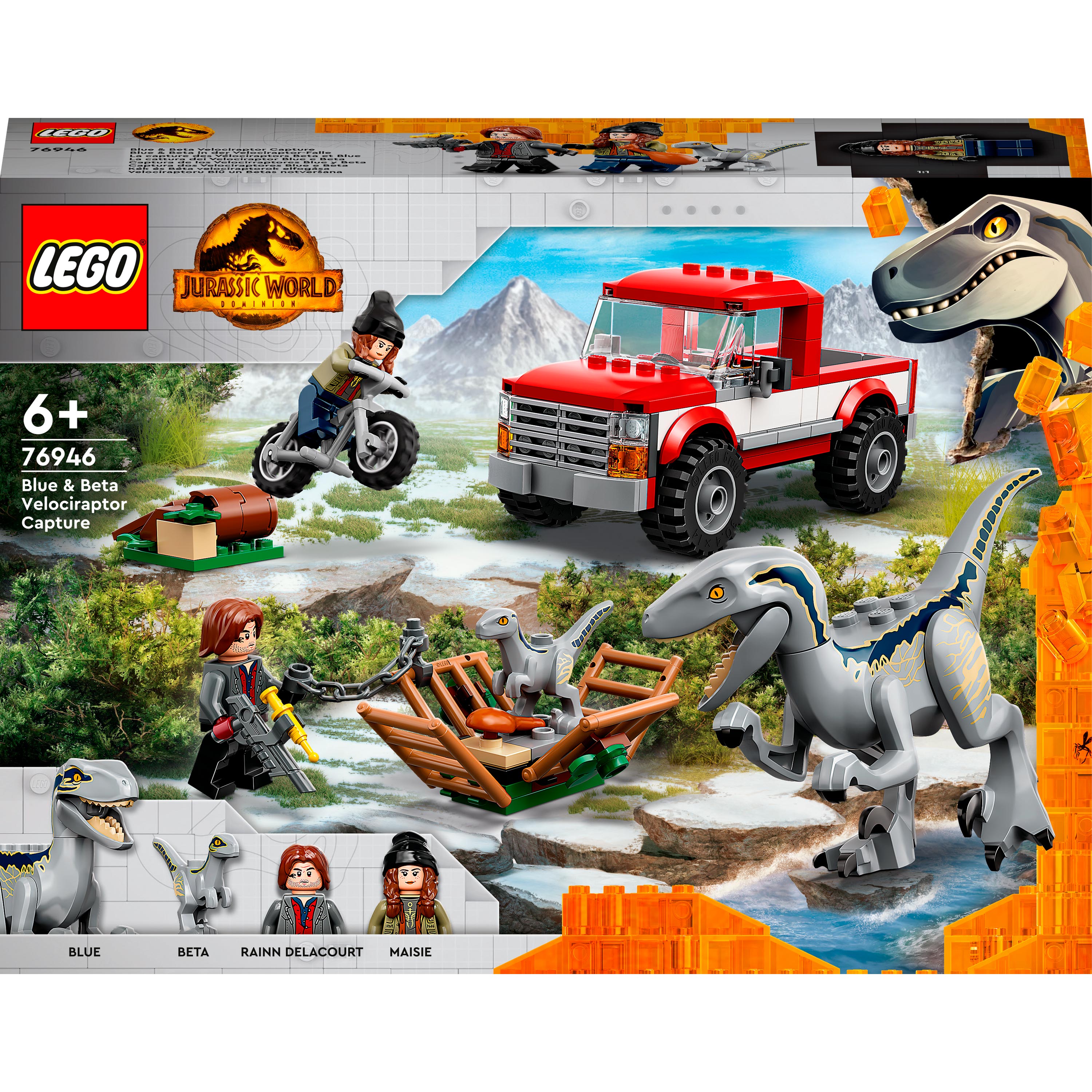 

Конструктор LEGO Jurassic World Полювання на Блу і Бета-велоцираптора (76946)