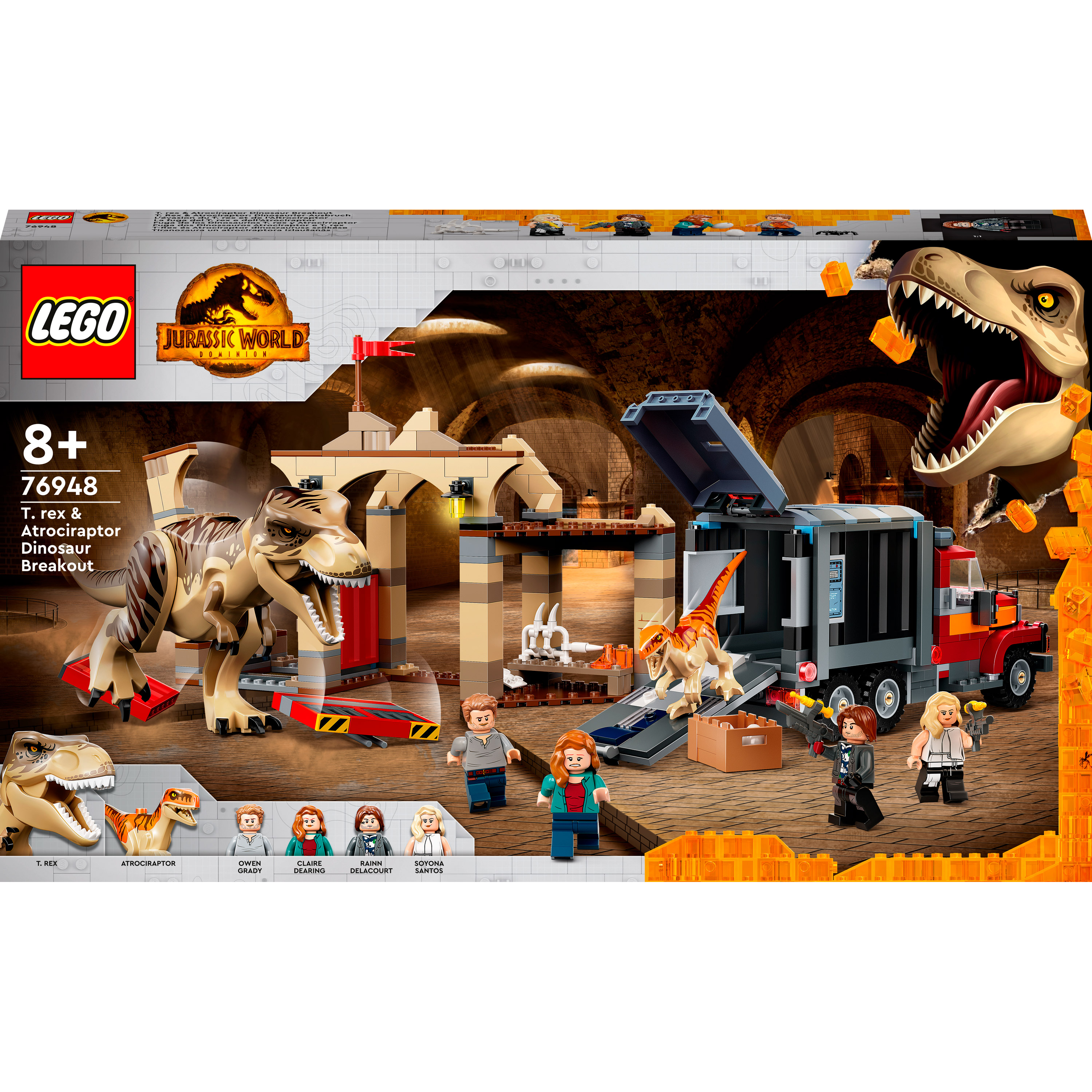 

Конструктор LEGO Jurassic World Втеча тиранозавра і атроцираптора (76948)