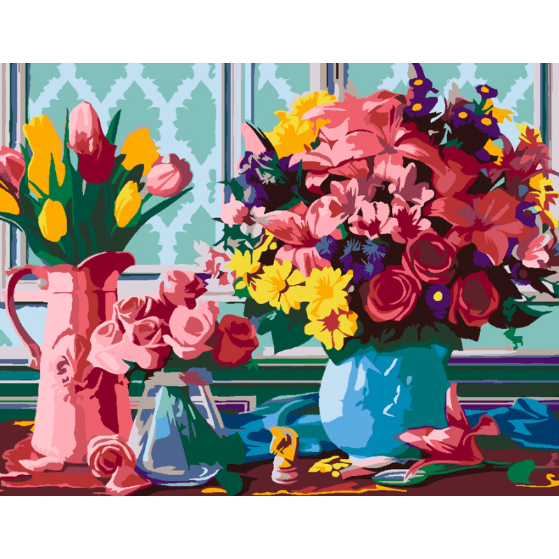 

Картина за номерами Rosa start Квіти у вазах 35 x 45 см (N00013681)