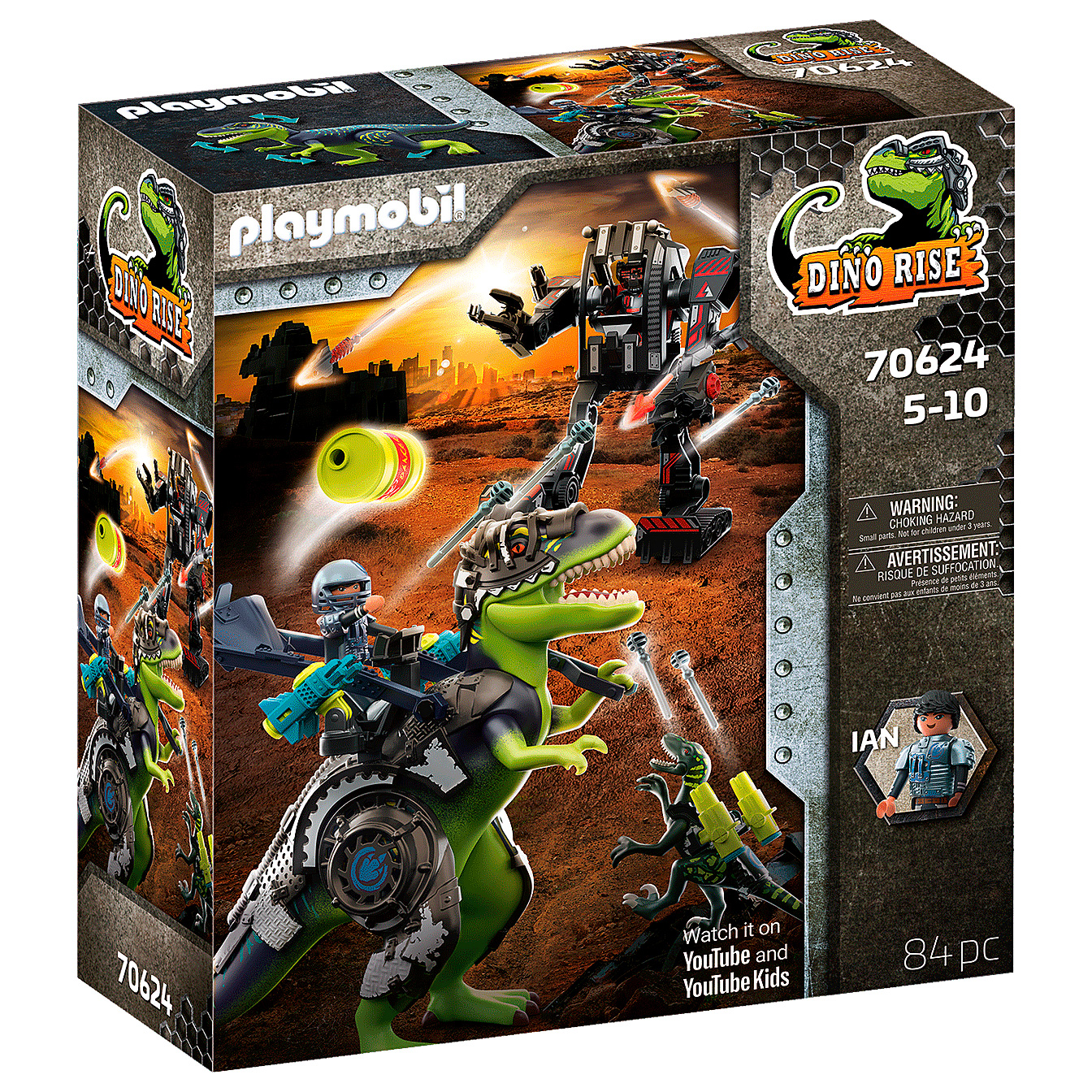 Акція на Конструктор Playmobil Dino rise T-Рекс: Битва гігантів (70624) від Будинок іграшок
