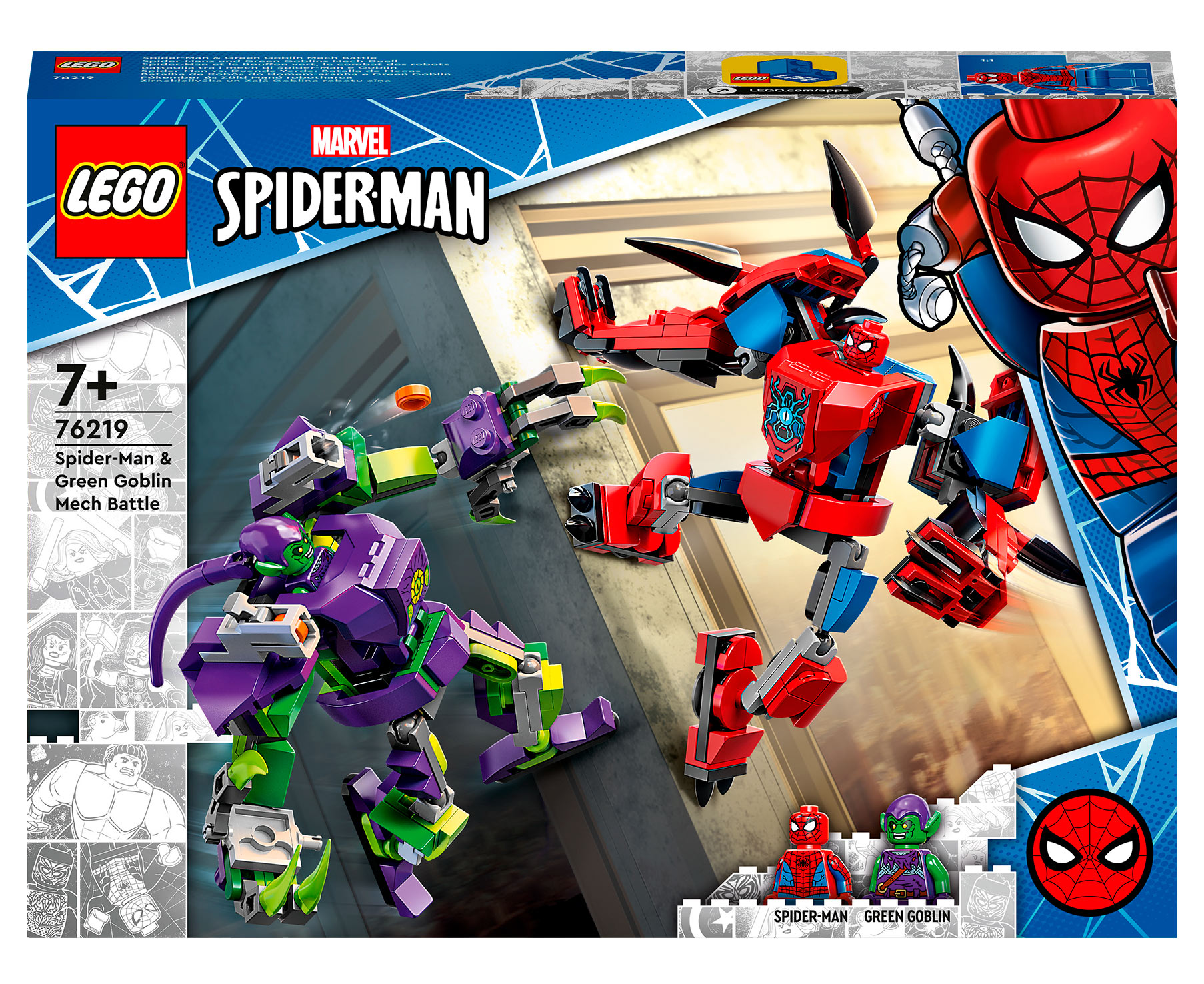 

Конструктор LEGO Marvel Битва роботов Человека-паука и Зеленого Гоблина (76219)