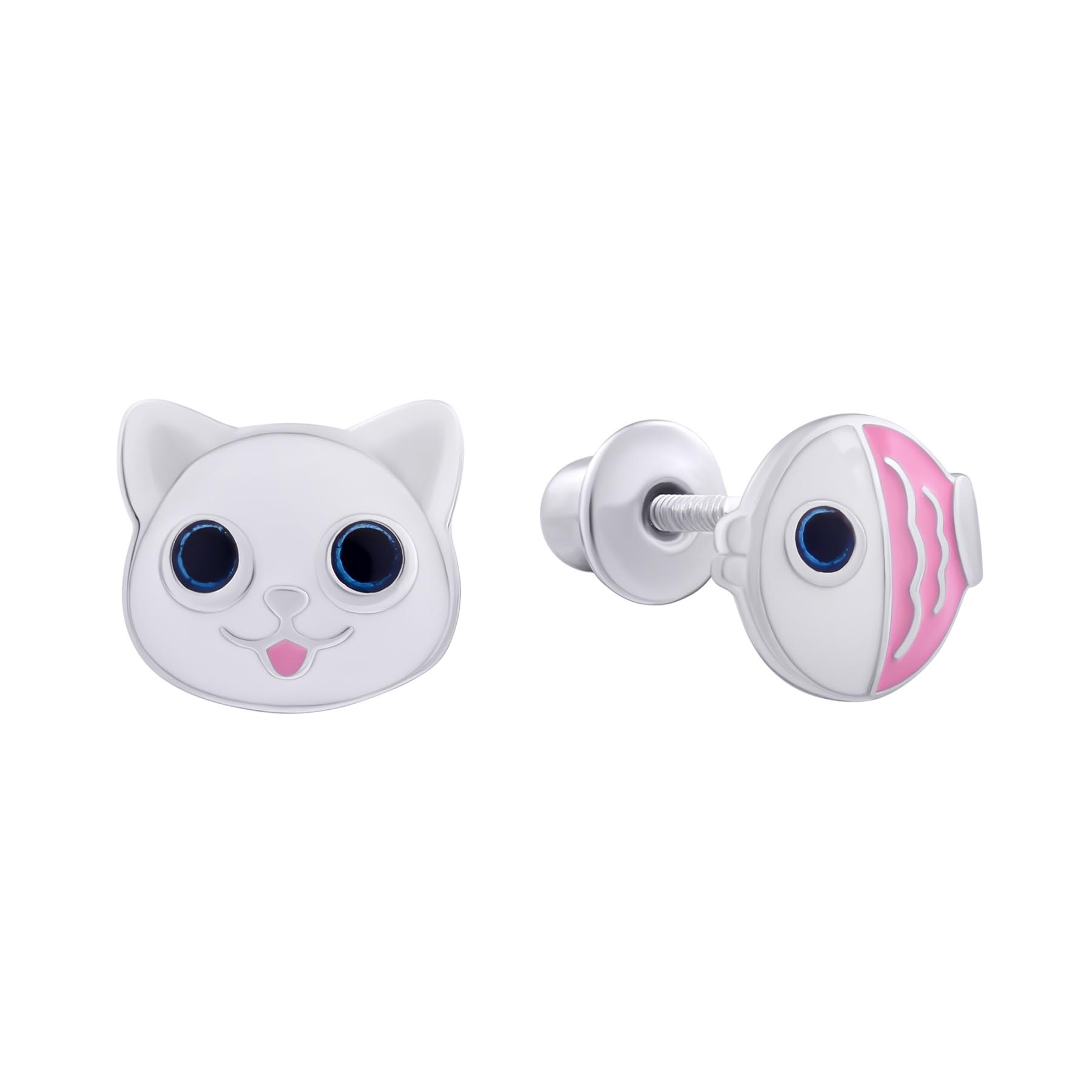 

Сережки UMa&UMi Zoo Котик з рибкою (0010000015799)