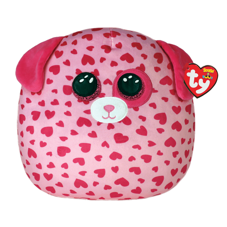 Акція на Подушка TY Squish-a-boos Рожевий пес Tickle 40 см (39208) від Будинок іграшок