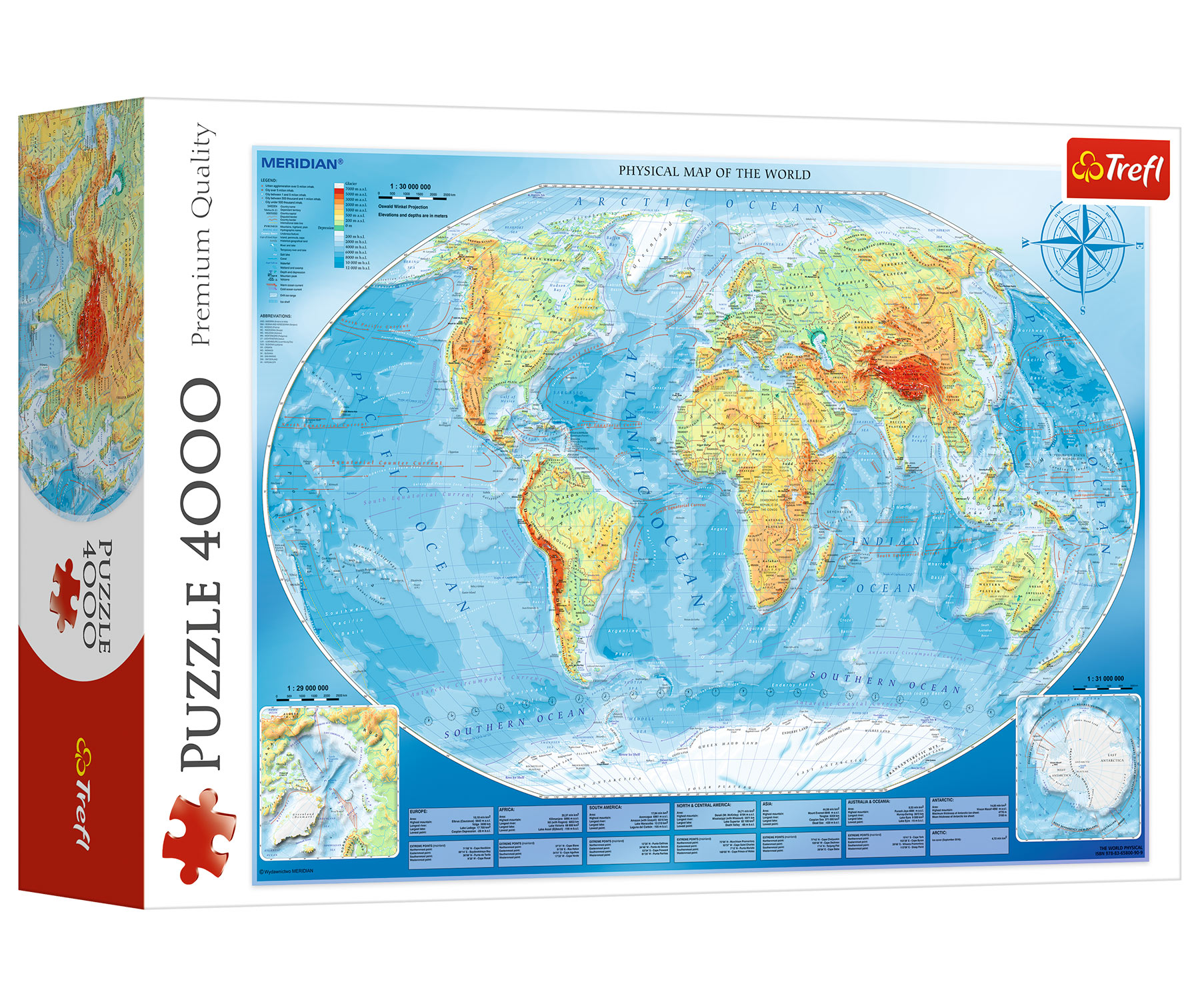 Акція на Пазли Trefl Велика карта світу 4000 елементів (45007) від Будинок іграшок