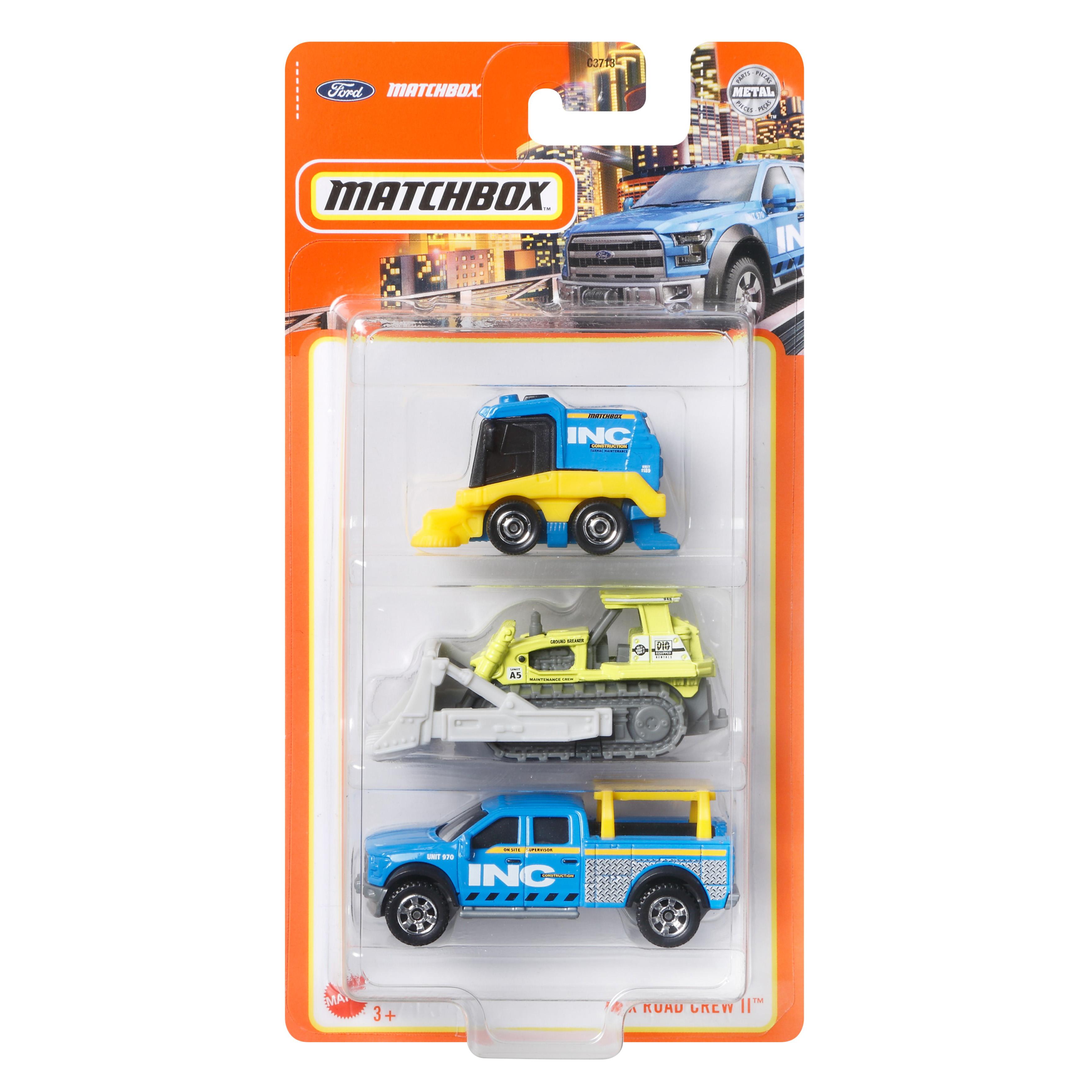 

Набір машинок Matchbox MBX Road crew II (C3713/HFK11)