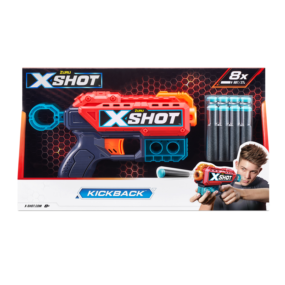 Акція на Бластер X-Shot Red Excel Kickback (36184R) від Будинок іграшок