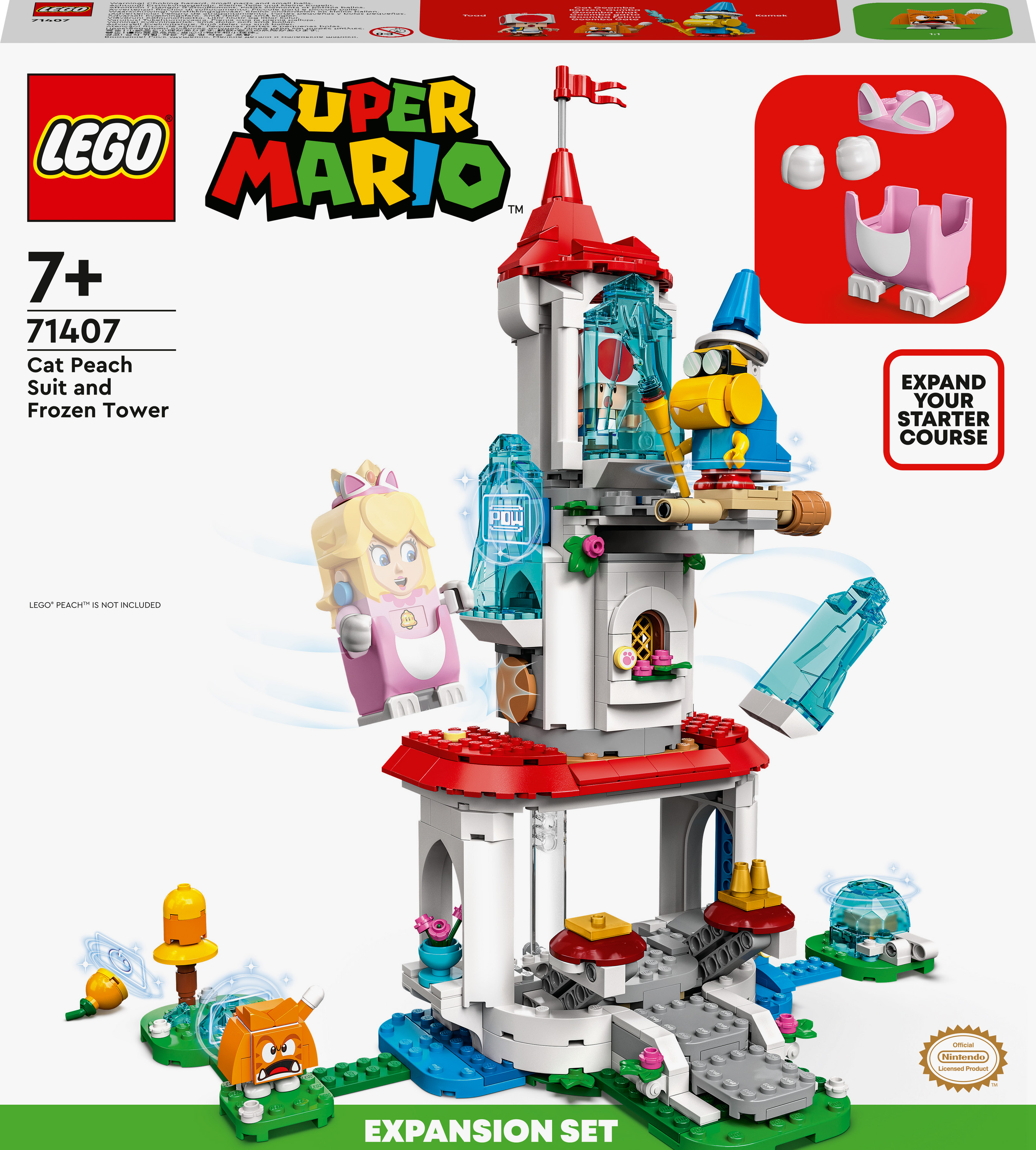 

Конструктор LEGO Super Mario Додатковий набір «Костюм Піч-кішки та Крижана вежа» (71407)