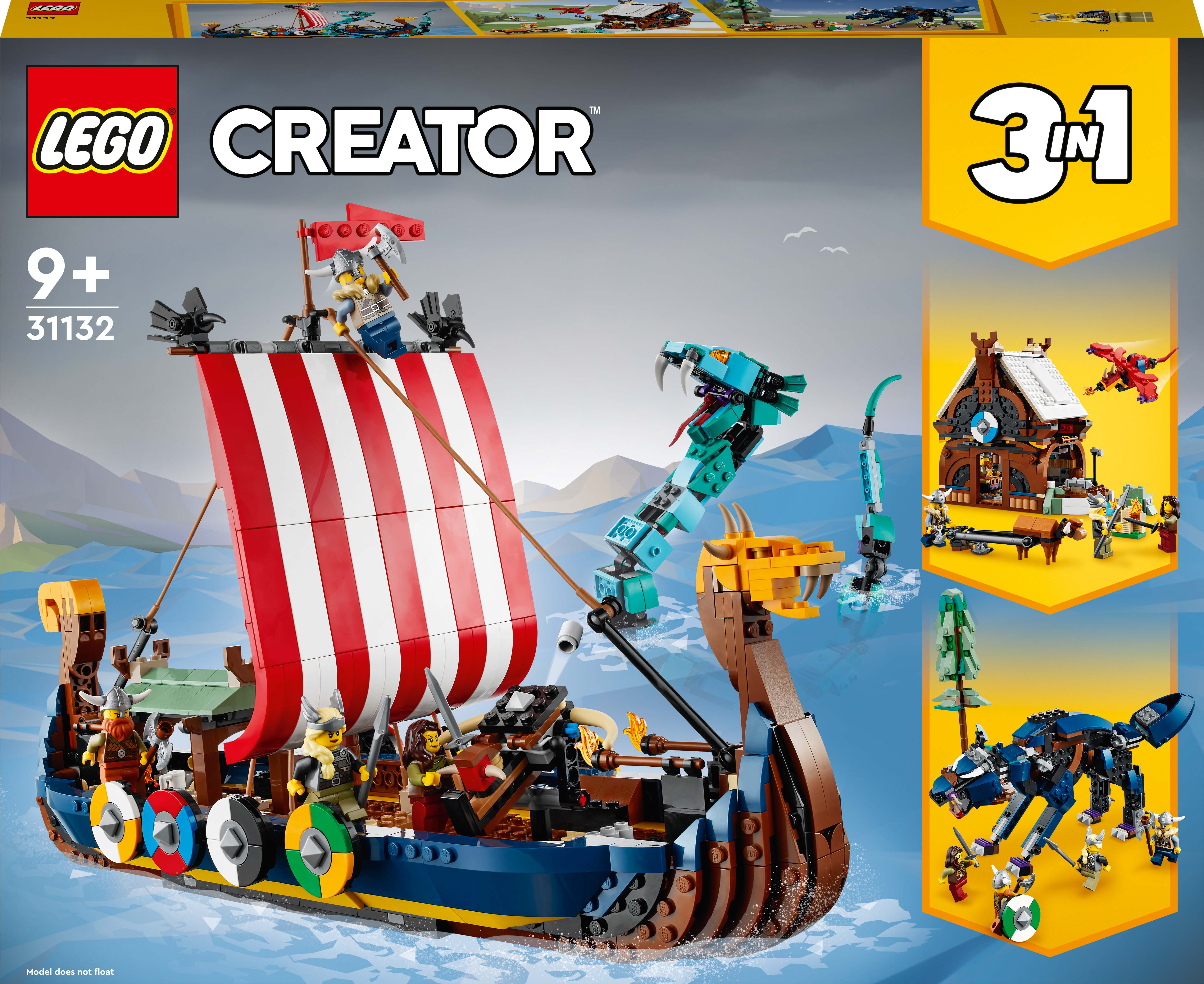 

Конструктор LEGO Creator Корабель вікінгів і Мідгардський змій (31132)