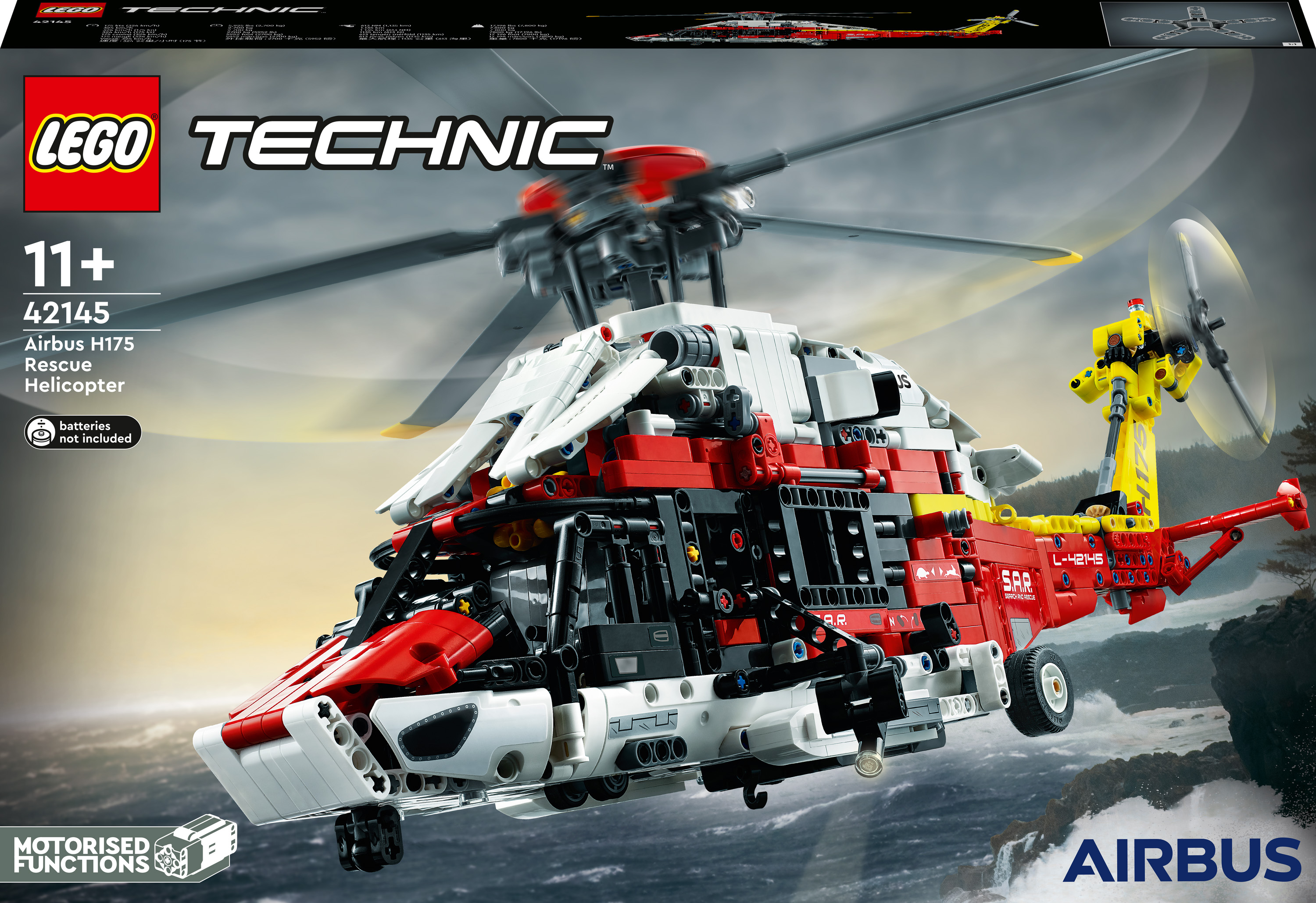 Акция на Конструктор LEGO Technic Рятувальний гелікоптер Airbus H175 (42145) от Будинок іграшок