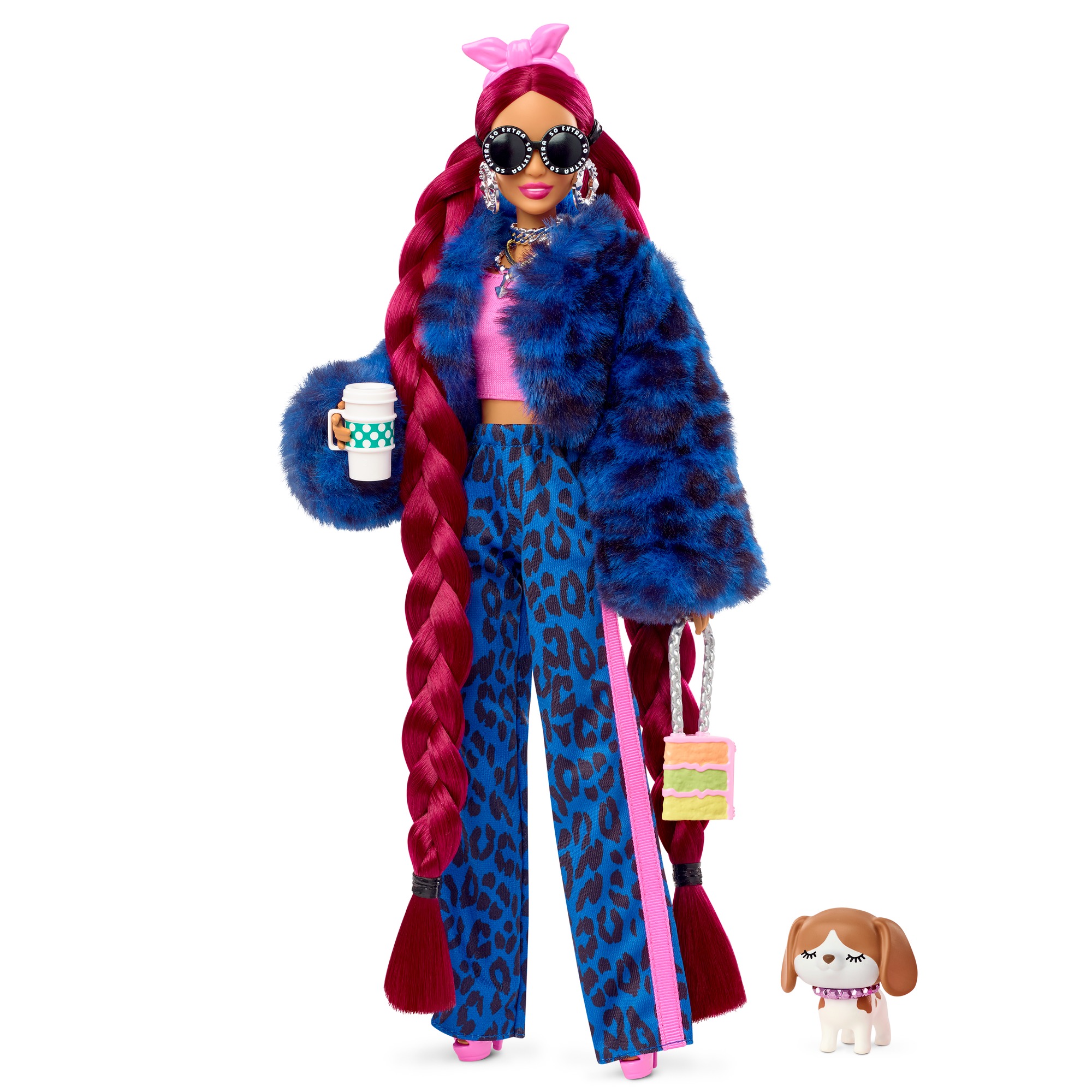 

Лялька Barbie Екстра у синьому леопардовому костюмі (HHN09)