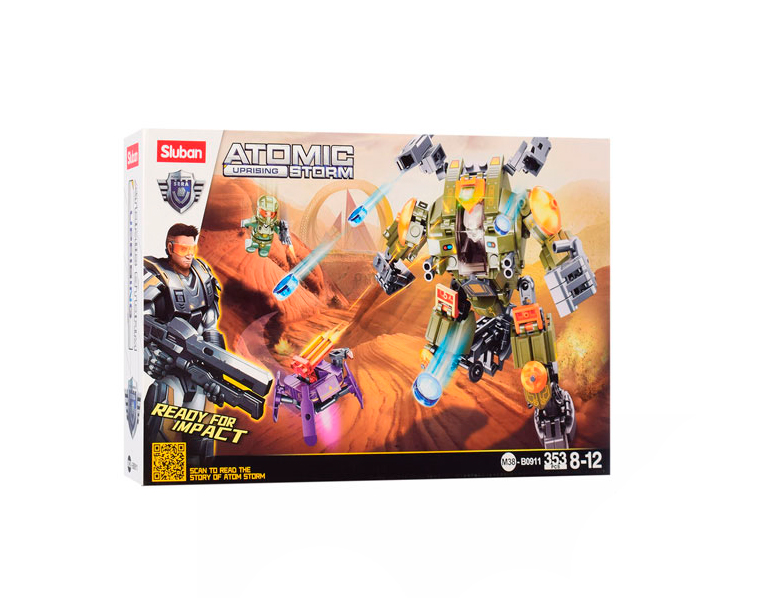 Sluban Atomic Storm M38-B0911 Robot Da Assalto Dire Wolf, Costruzioni Compatibili, Multicolore