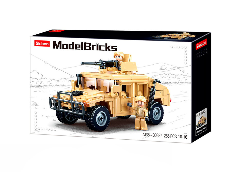 

Конструктор Sluban Model Bricks Штурмовий автомобіль Хамер 265 деталей (M38-B0837)