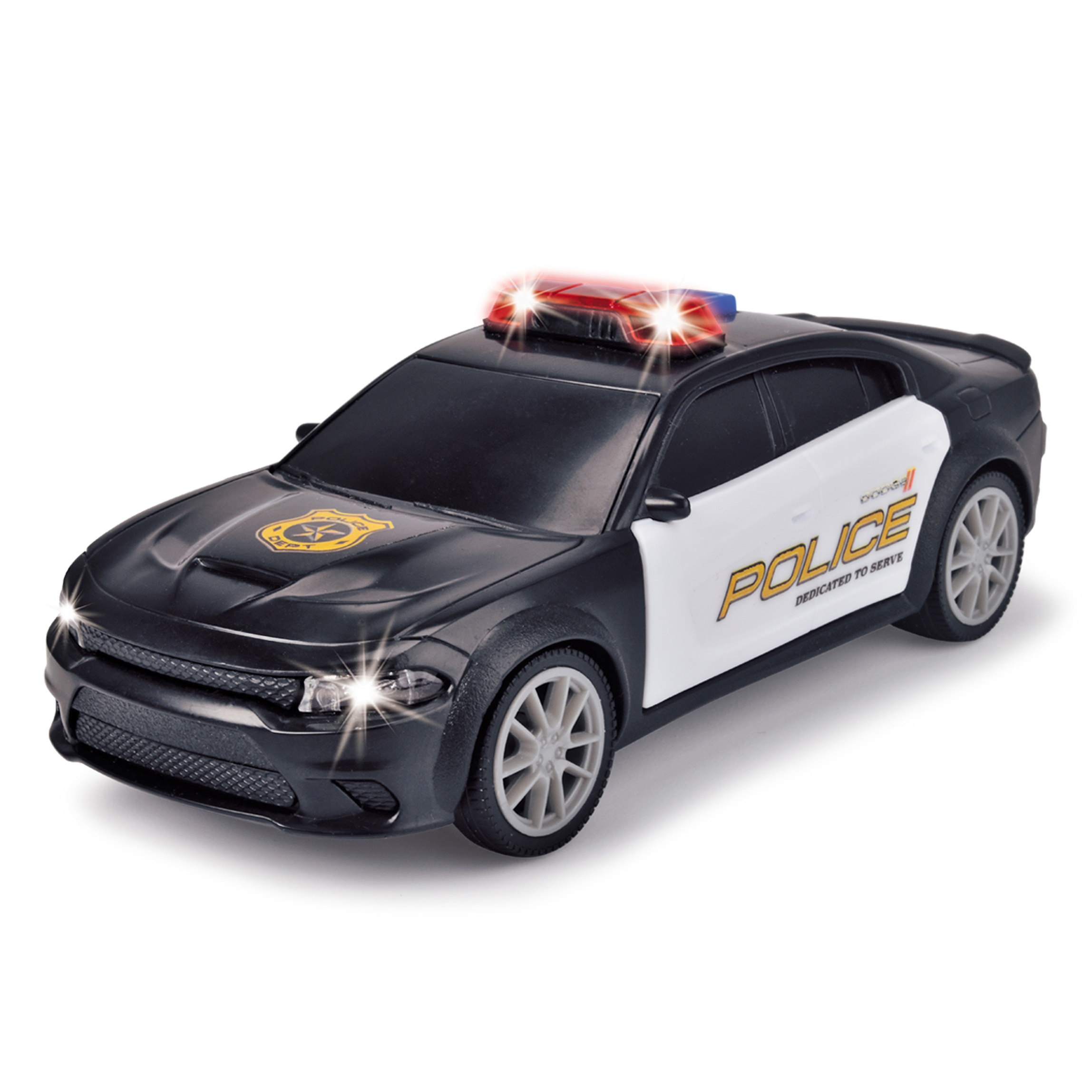 Акція на Поліцейський автомобіль Dickie Toys Додж Чарджер (3712020) від Будинок іграшок