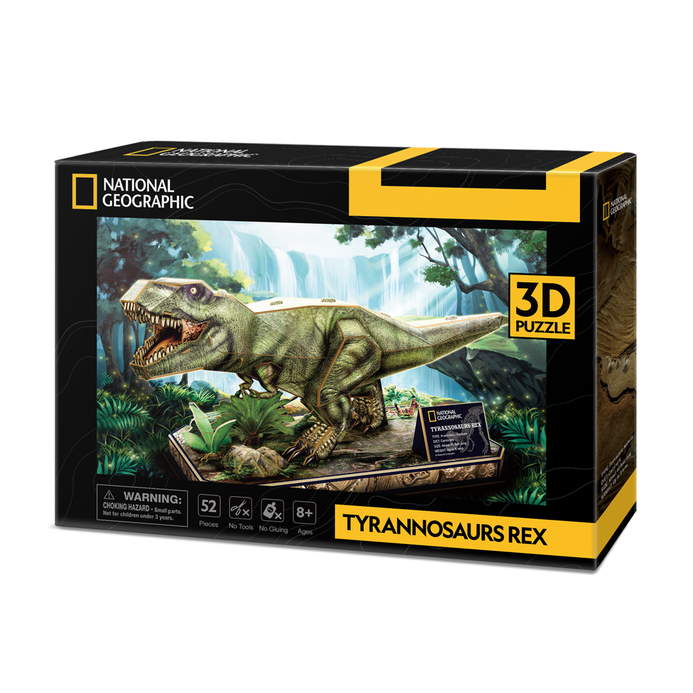 Акция на Тривимірний пазл CubicFun National Geographic Dino Тиранозавр Рекс (DS1051h) от Будинок іграшок