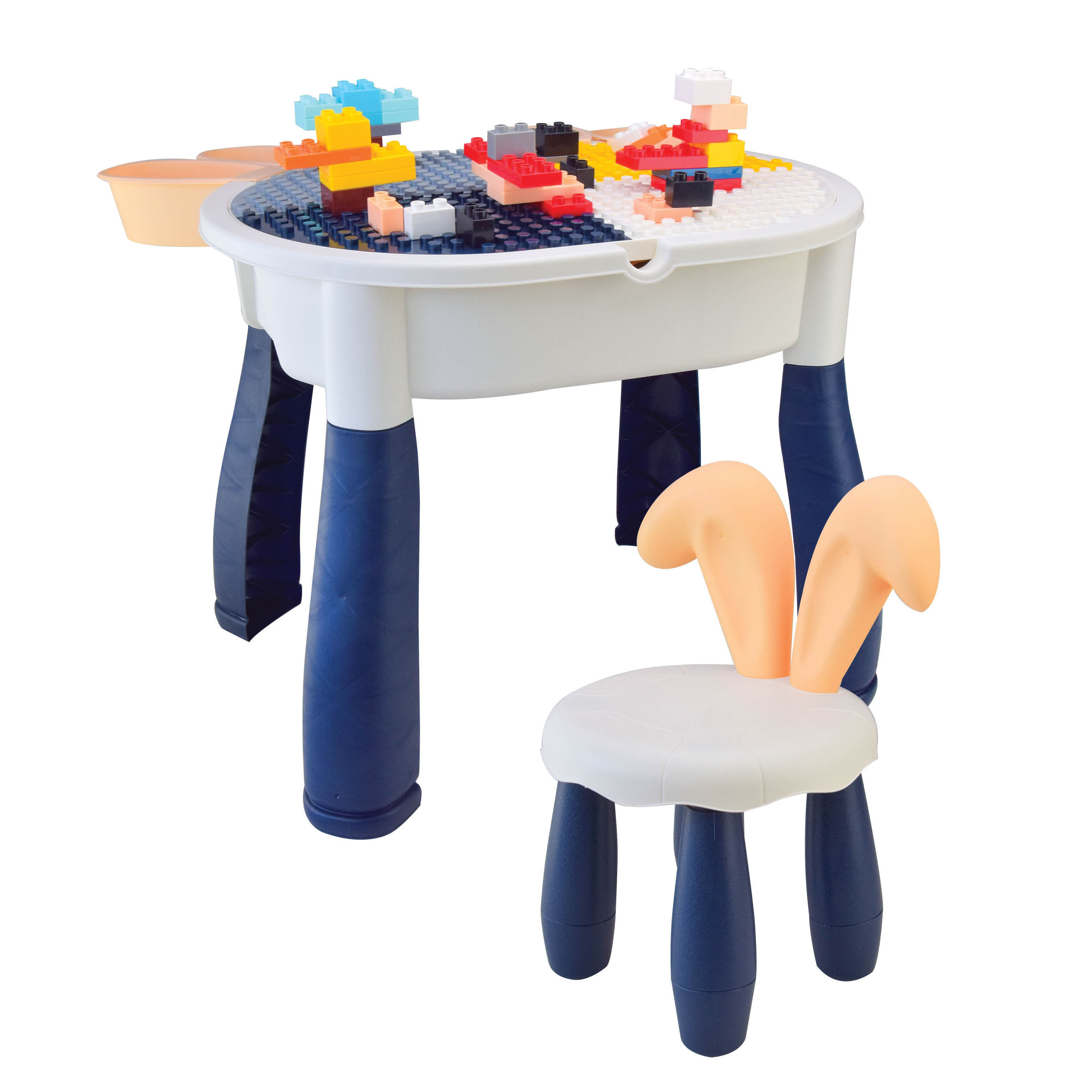 Акція на Ігровий стіл та стілець IBLOCK Time 2 school синій (PL-921-285) від Будинок іграшок