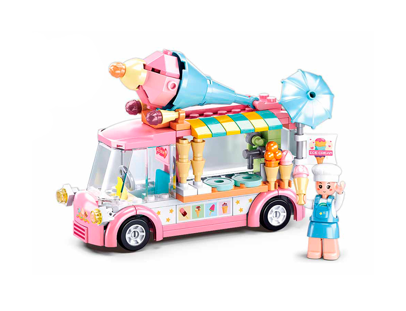 

Конструктор Sluban Girls Dream Вантажівка з морозивом (M38-B0993A)