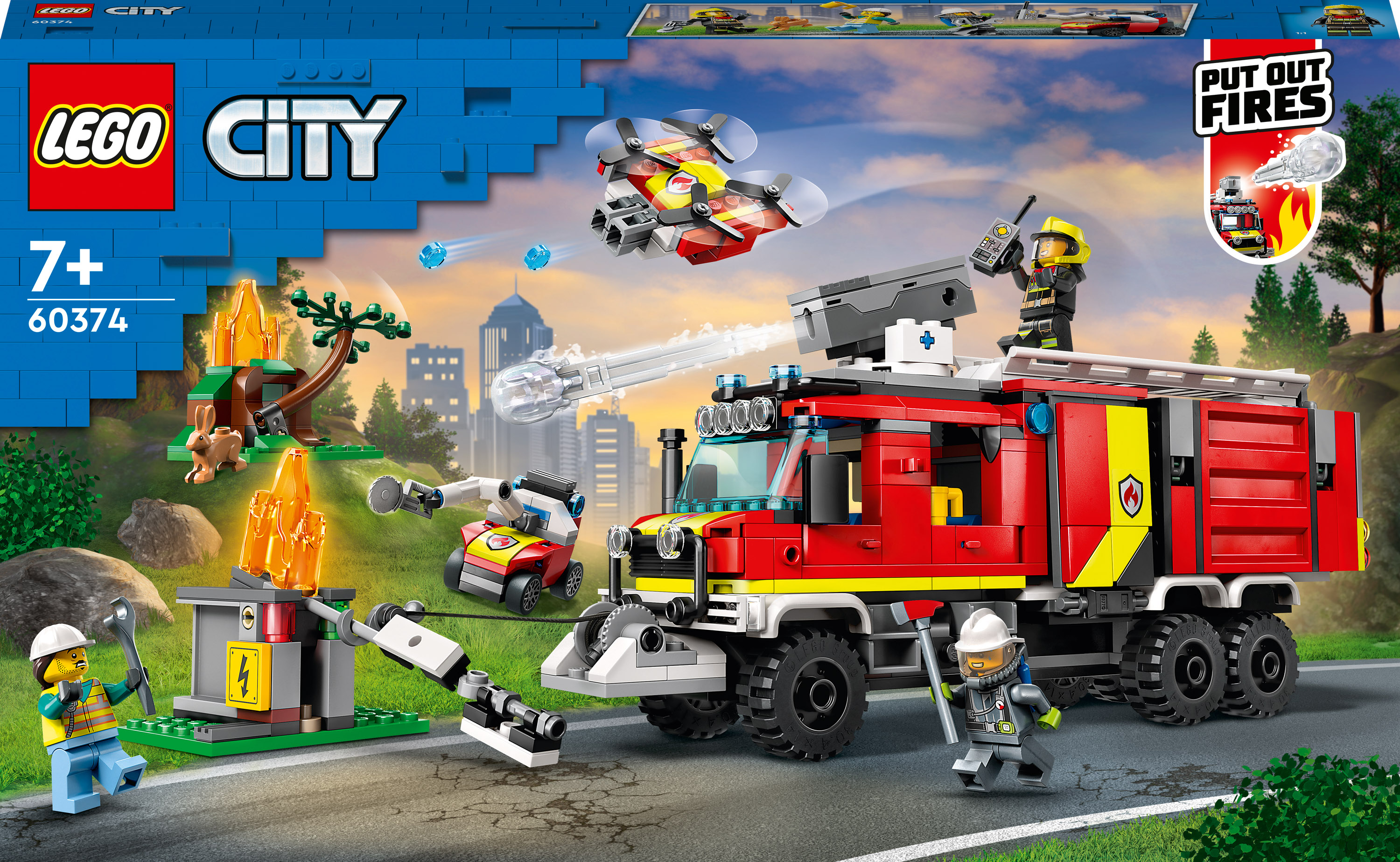 Акция на Конструктор LEGO City Пожежна машина (60374) от Будинок іграшок