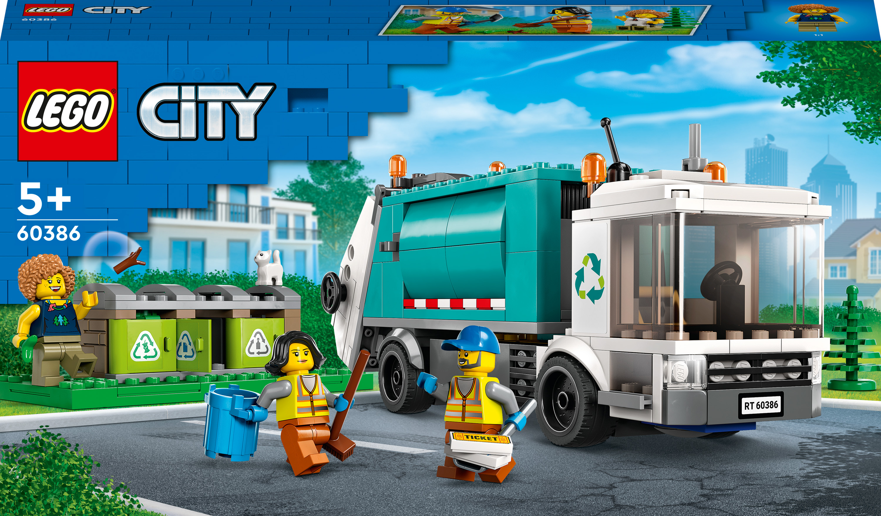 Акція на Конструктор LEGO City Сміттєпереробна вантажівка (60386) від Будинок іграшок