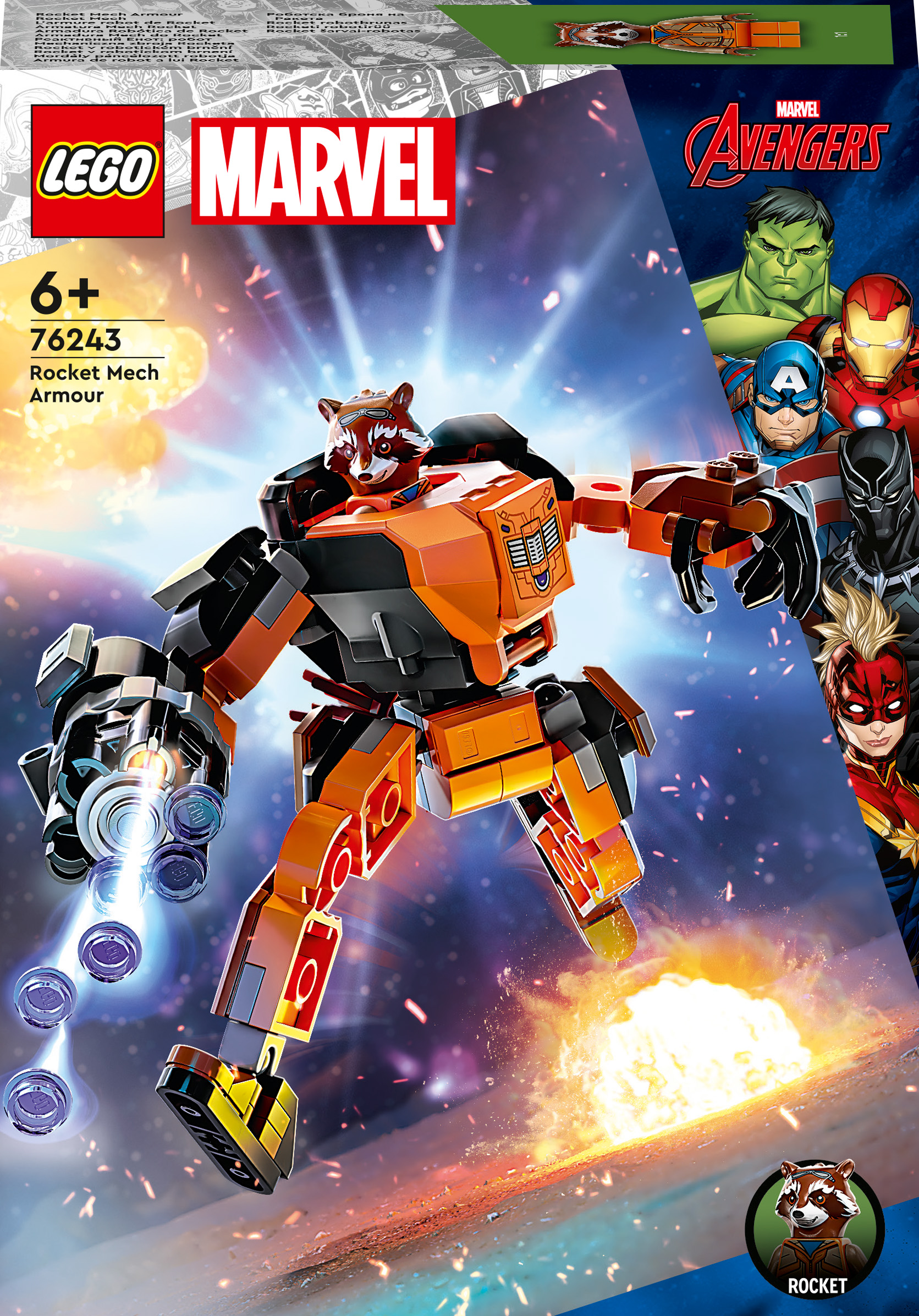 

Конструктор LEGO Marvel Робоброня Єнота Ракети (76243)