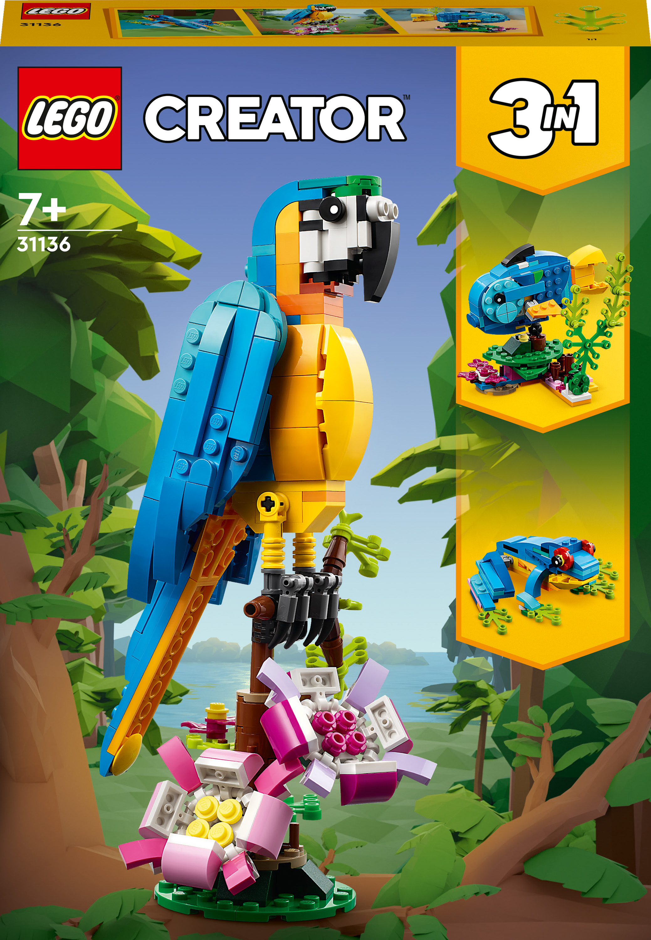 Акція на Конструктор LEGO Creator Екзотичний папуга (31136) від Будинок іграшок