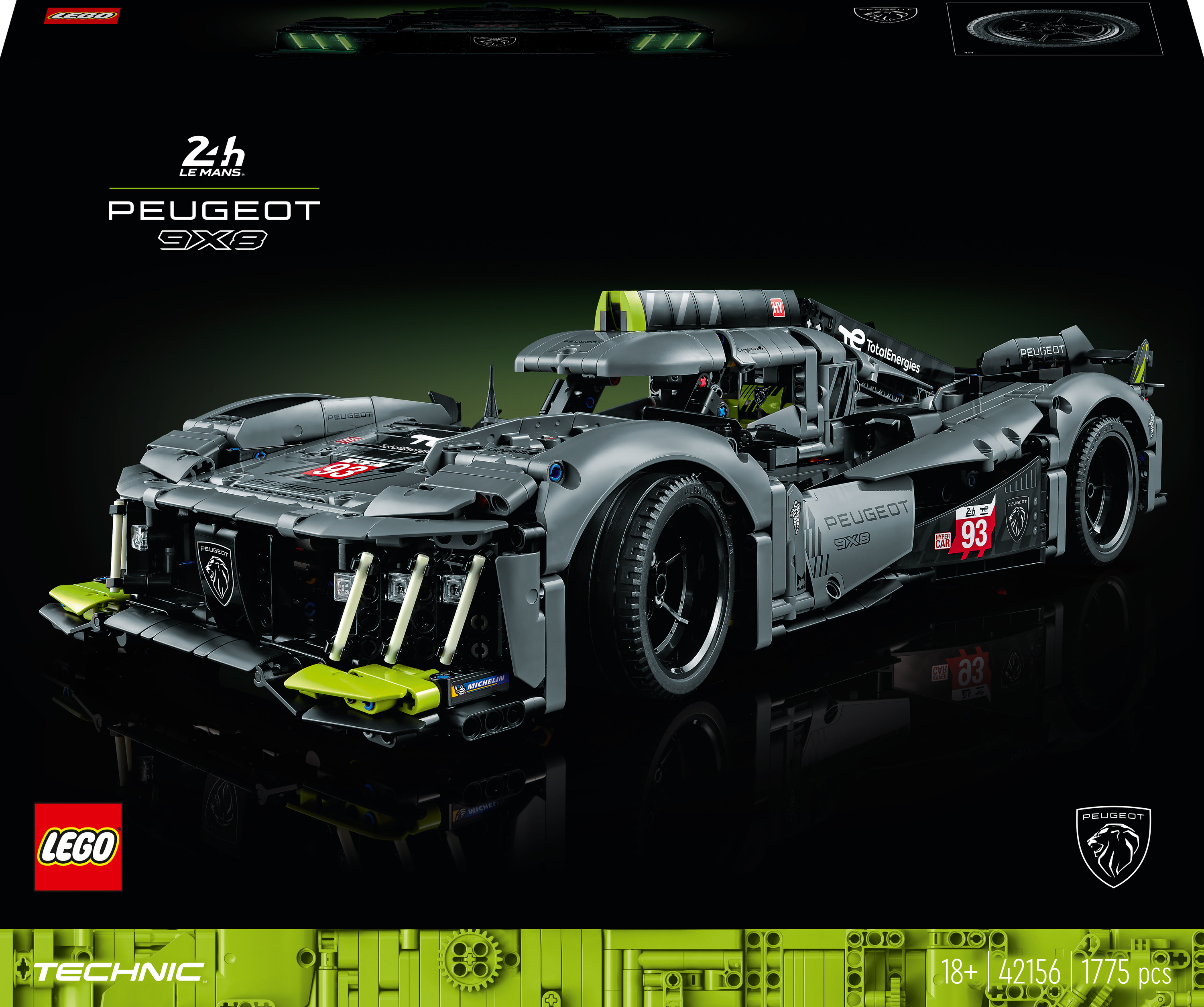 Акція на Конструктор ​LEGO Technic PEUGEOT 9X8 24H Le Mans Hybrid Hypercar (42156) від Будинок іграшок