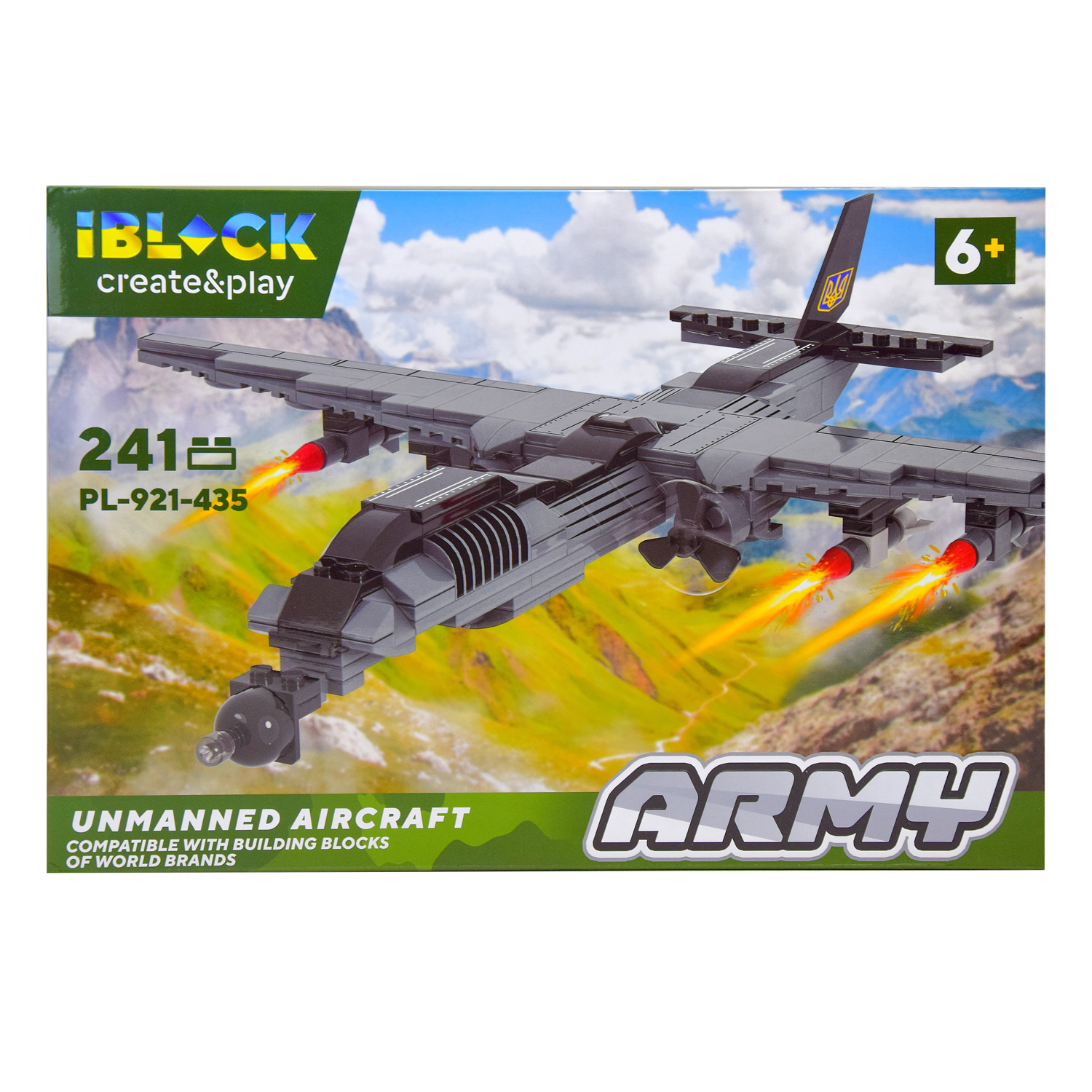Акция на Конструктор IBLOCK Army Літак 241 деталь (PL-921-435) от Будинок іграшок
