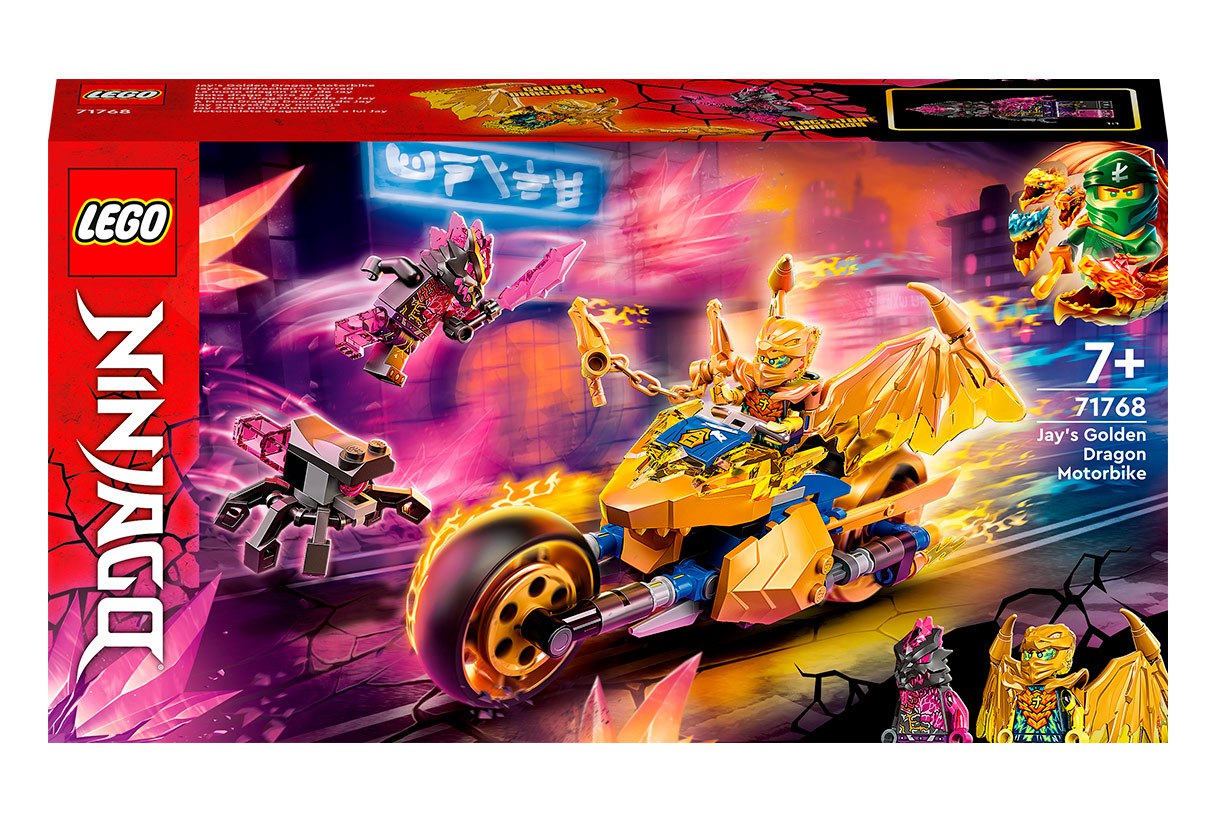 

Конструктор LEGO NINJAGO Мотоцикл золотого дракона Джея (71768)
