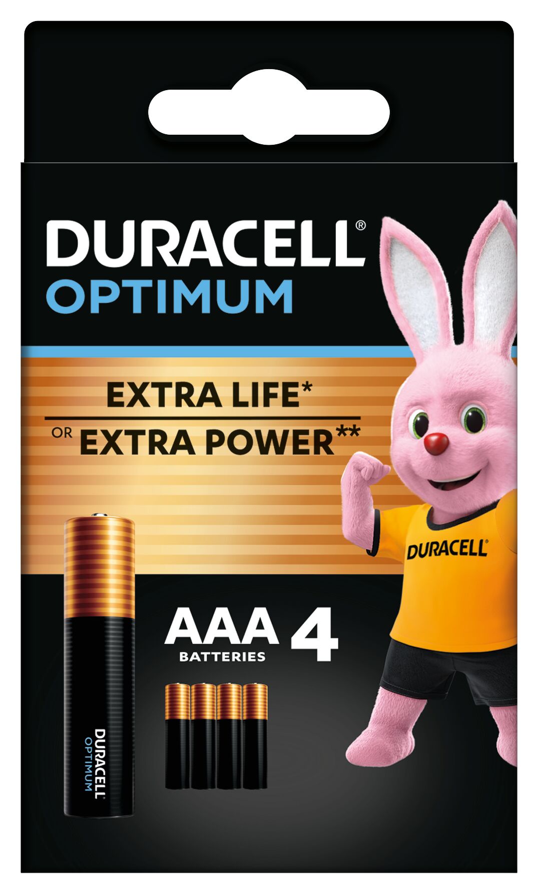 

​Батарейки алкаліновi Duracell Optimum AAA CEE GEN3 4 штуки (5000394158726)