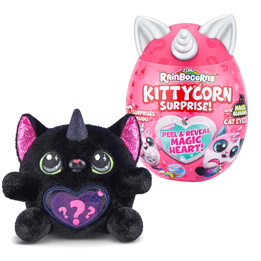 

М'яка іграшка Rainbocorn-J Kittycorn Black cat surprise (9259J)