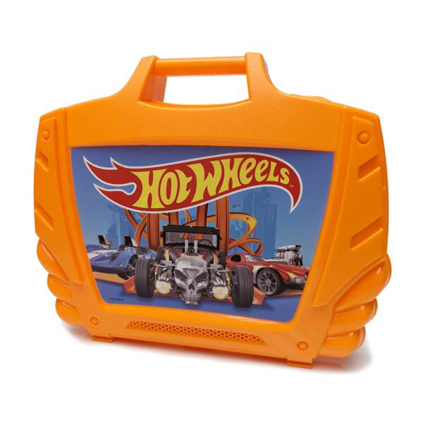 Акция на Гаражний кейс для машинок Hot Wheels помаранчевий (HWCC16/3) от Будинок іграшок