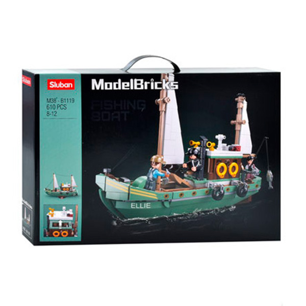 

Конструктор Sluban Model Bricks Рибальський човен 610 деталей (M38-B1119)