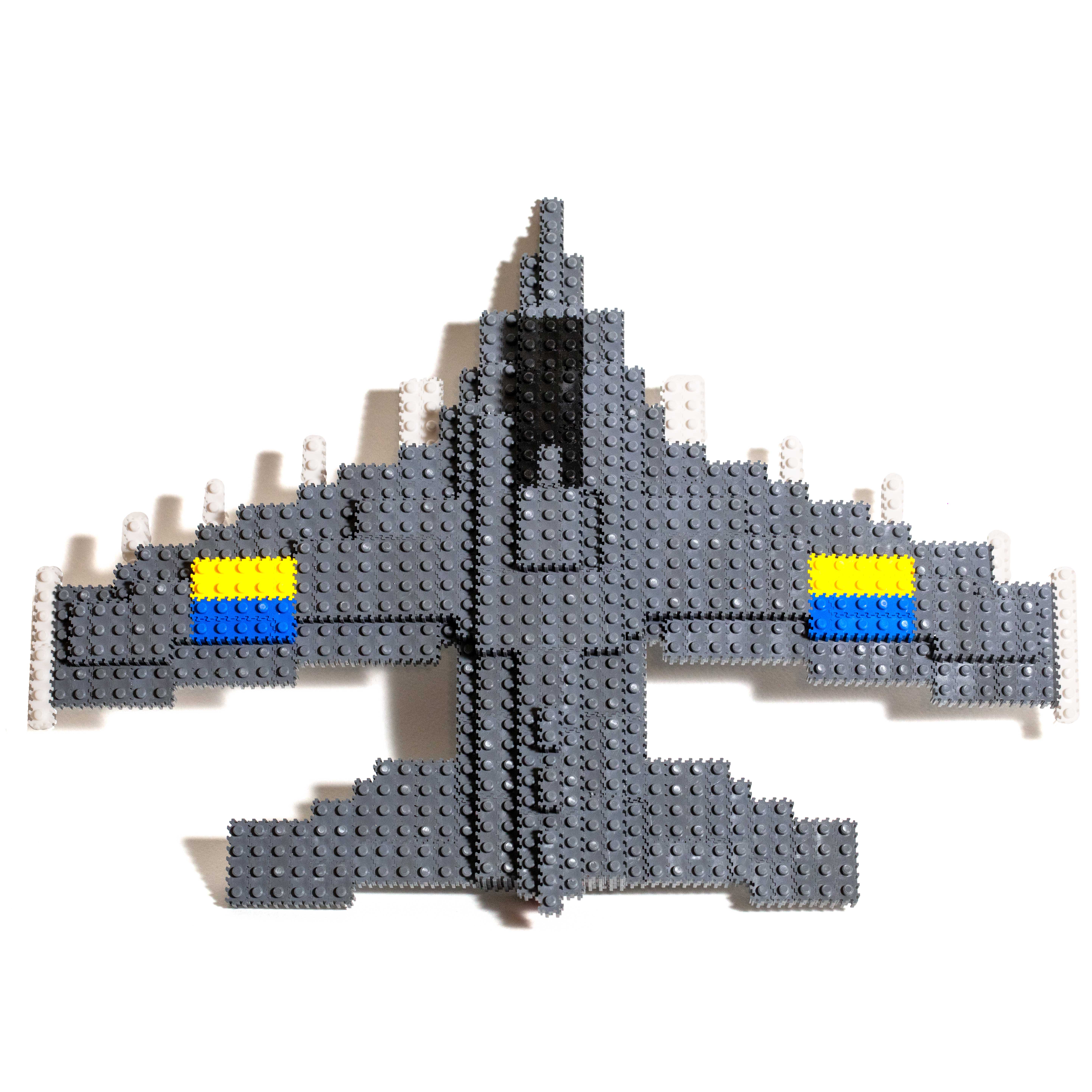 Акція на ​Іграшка-конструктор Vita toys Піксель Літак F-16 (VTK 0107) від Будинок іграшок