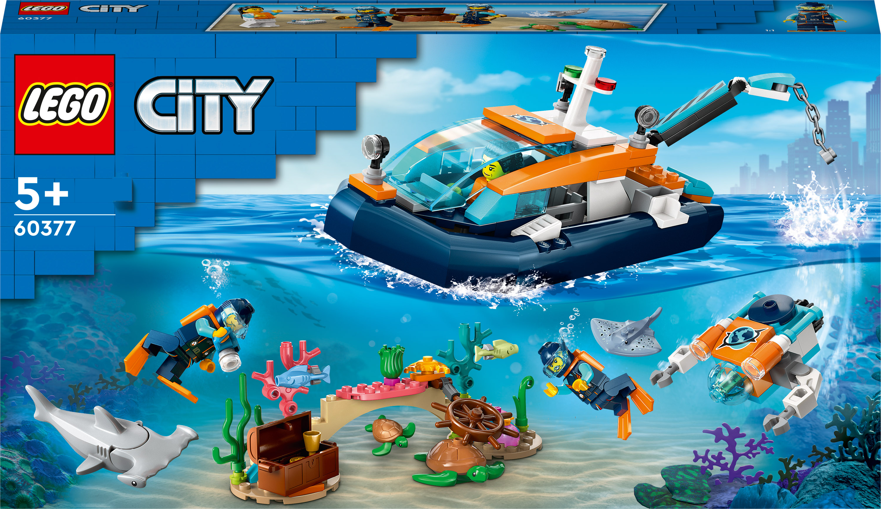 Акція на Конструктор LEGO City Дослідницький підводний човен (60377) від Будинок іграшок