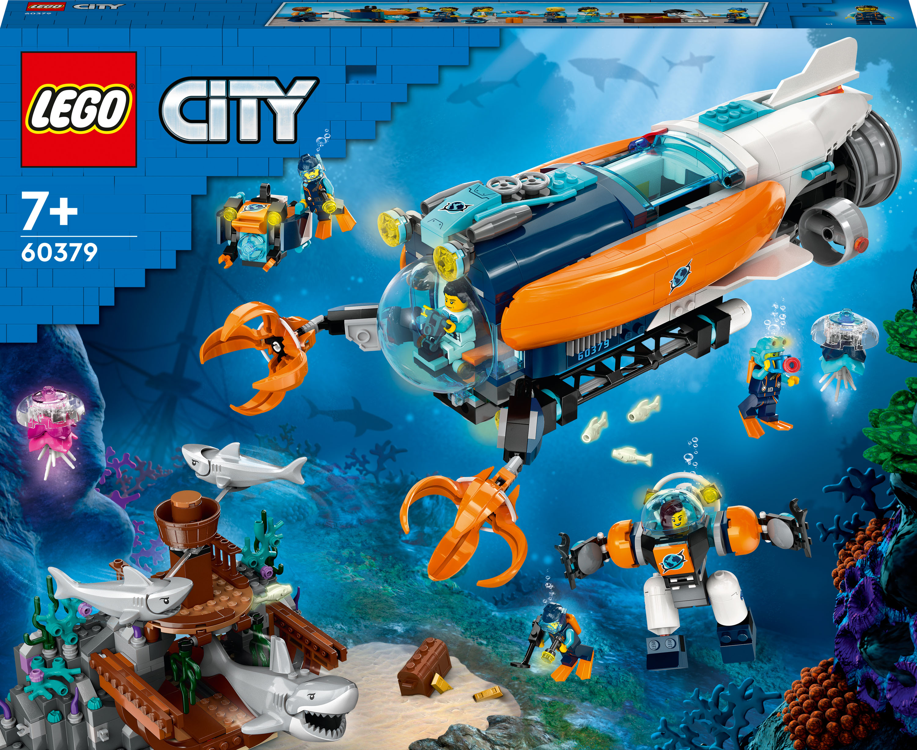 Акція на Конструктор LEGO City Глибоководний дослідницький підводний човен (60379) від Будинок іграшок