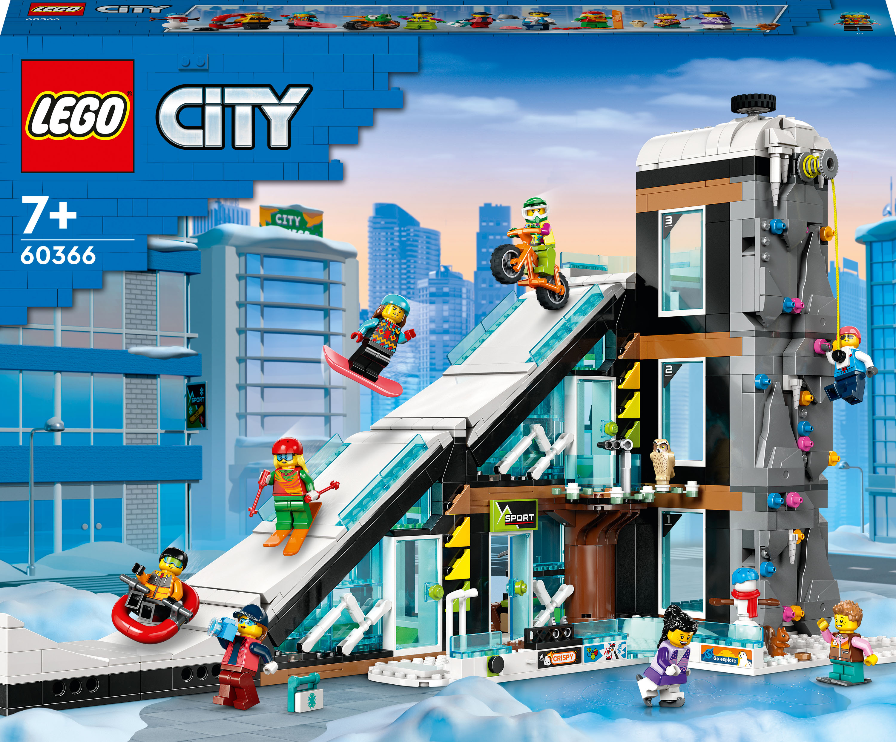 Акція на Конструктор LEGO City Гірськолижний і скелелазний центр (60366) від Будинок іграшок